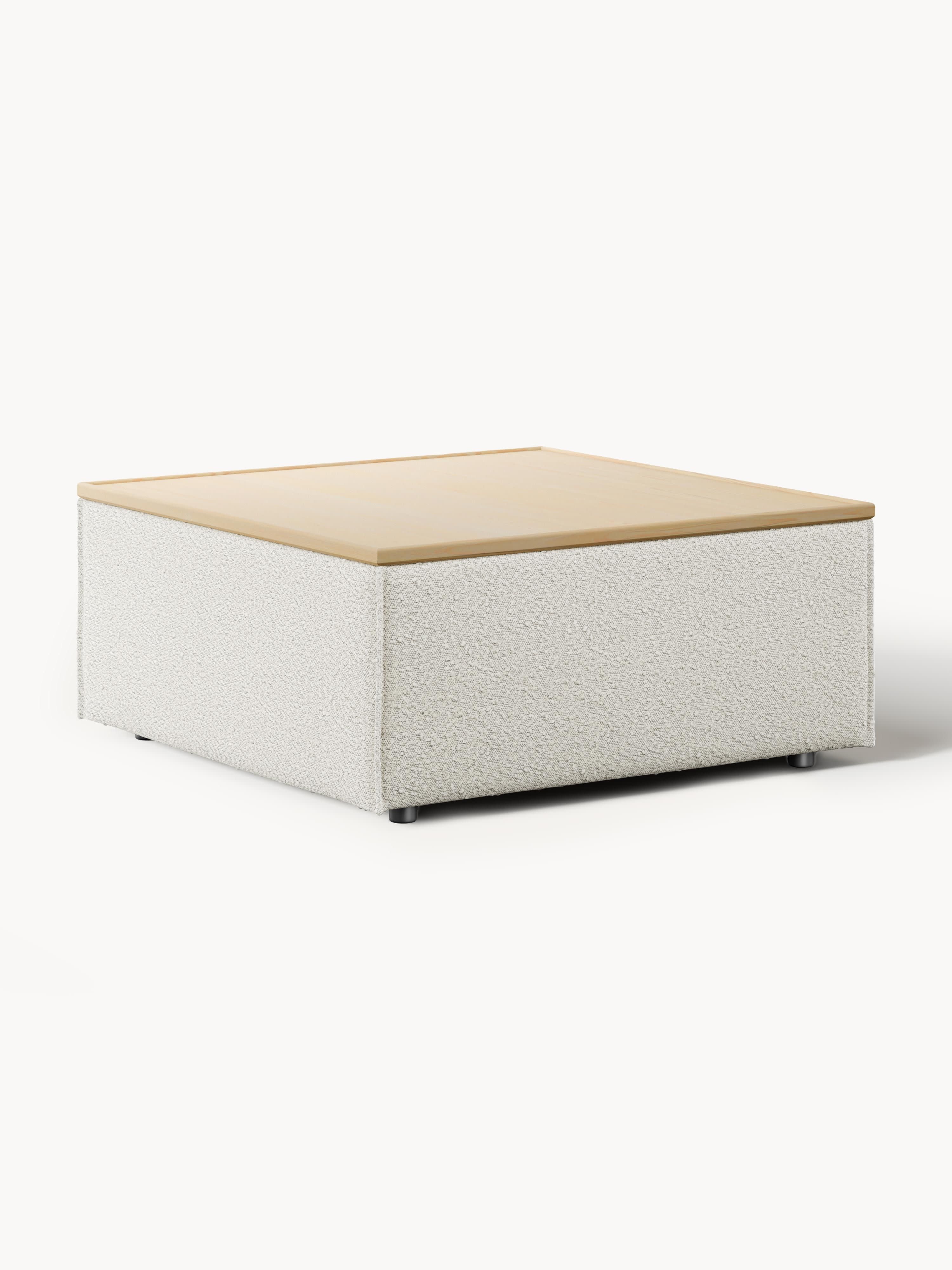 Lennon Bouclé Ottoman with Storage