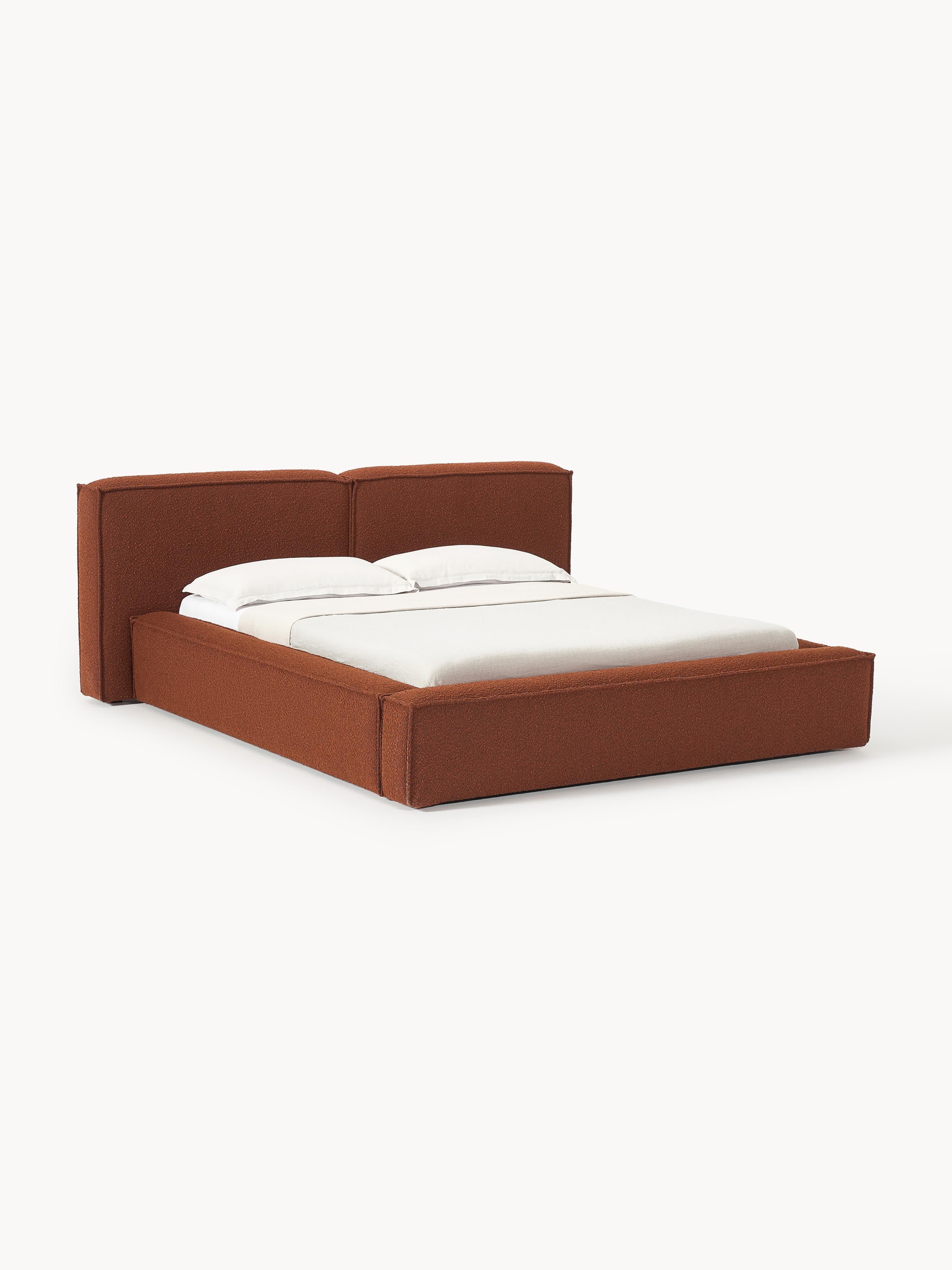 Lennon Upholstered Bouclé Bed with Storage Space