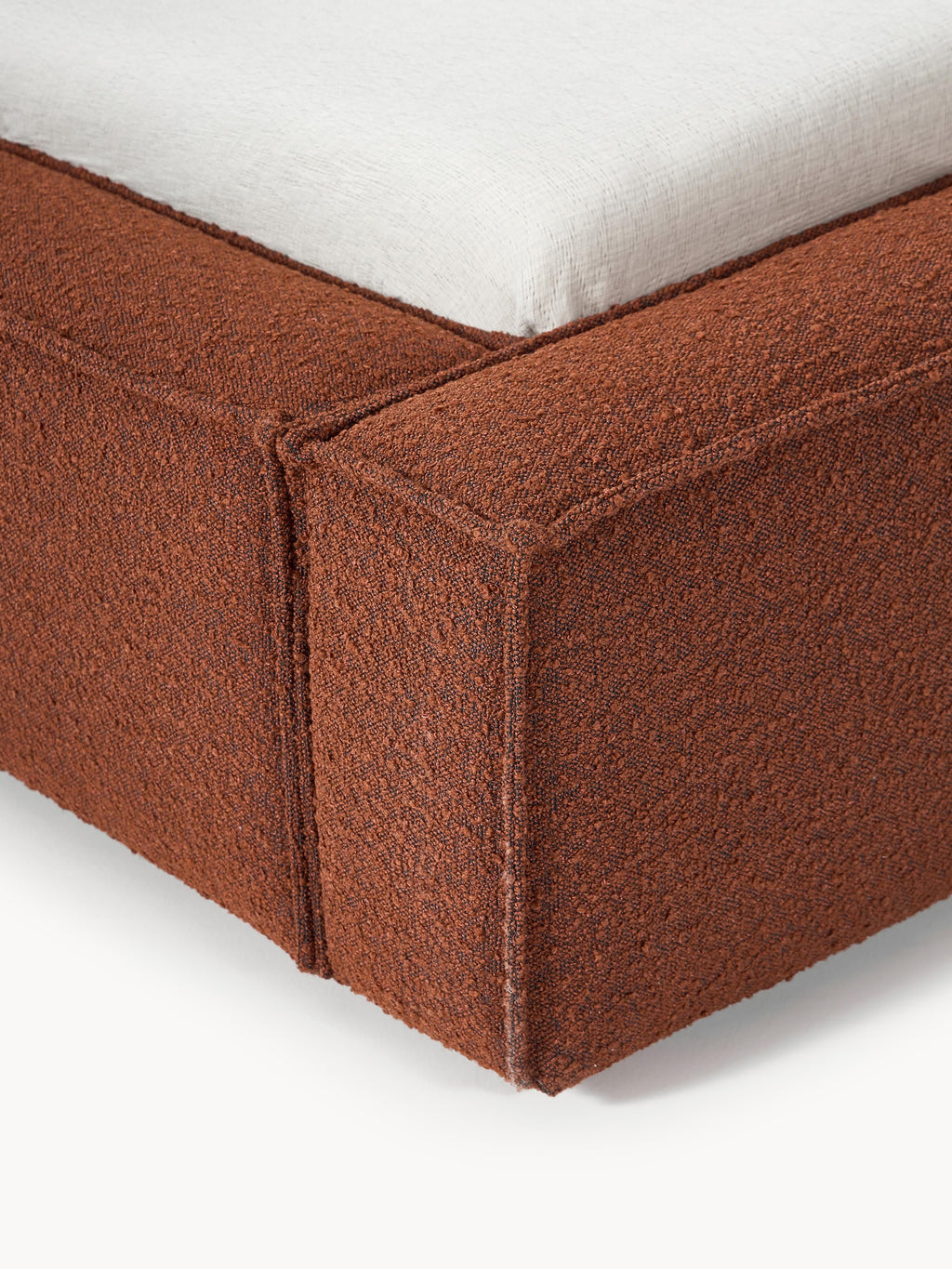 Lennon Upholstered Bouclé Bed with Storage Space