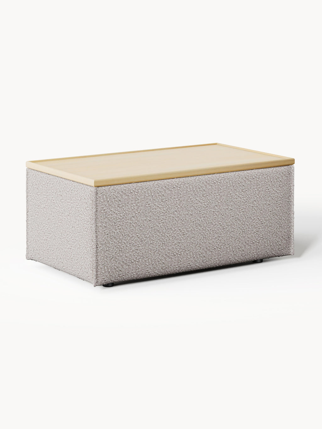 Lennon Bouclé Ottoman with Storage