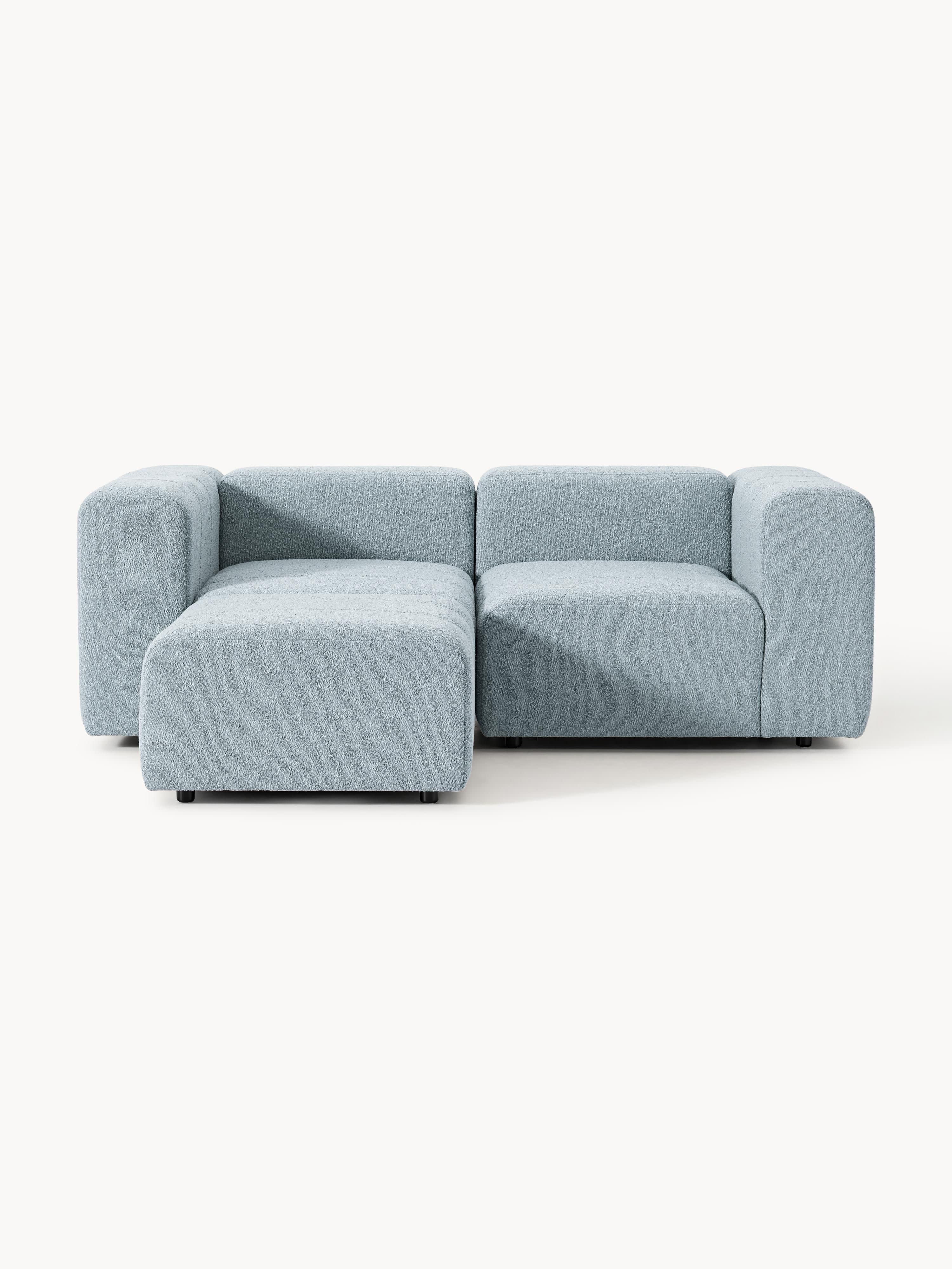 Gallery image 1 - Bouclé Modular Sofa Lena (2-seater) with Ottoman (left/right)
