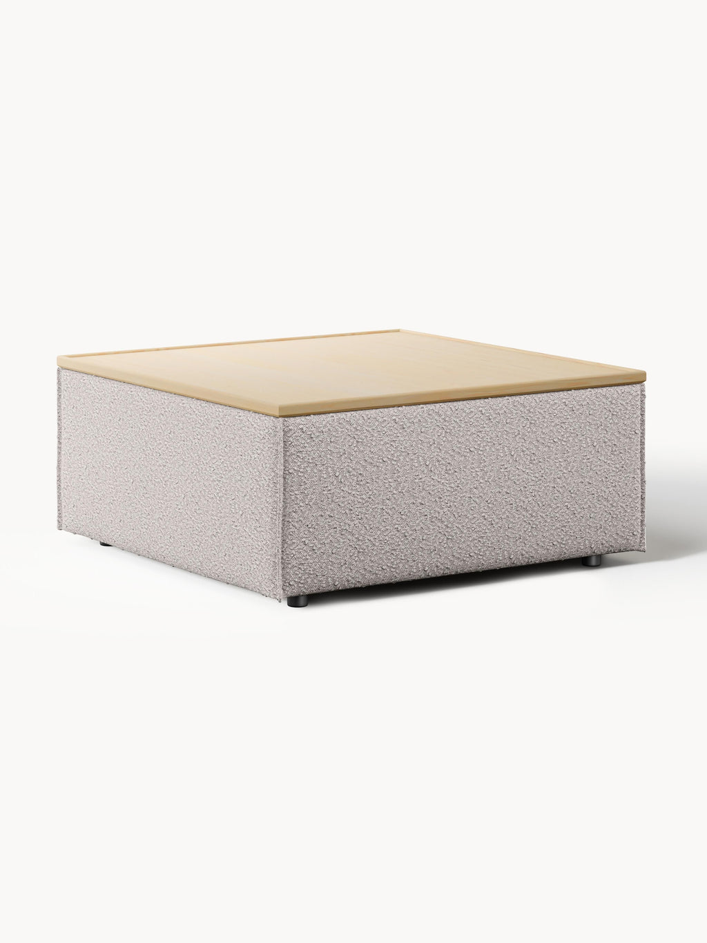 Lennon Bouclé Ottoman with Storage