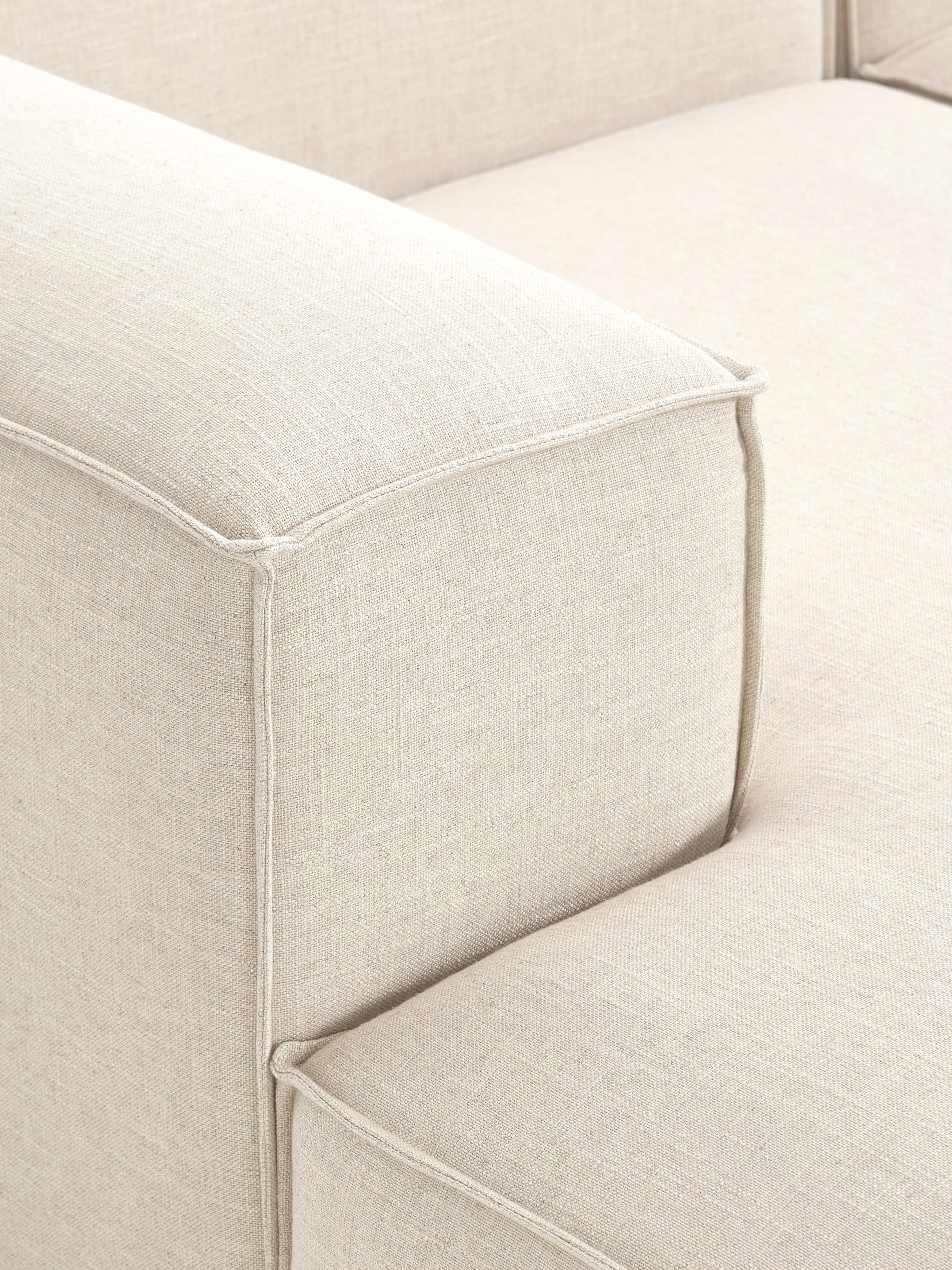 Lennon Linen Blend Modular Corner Sofa (3-seater)