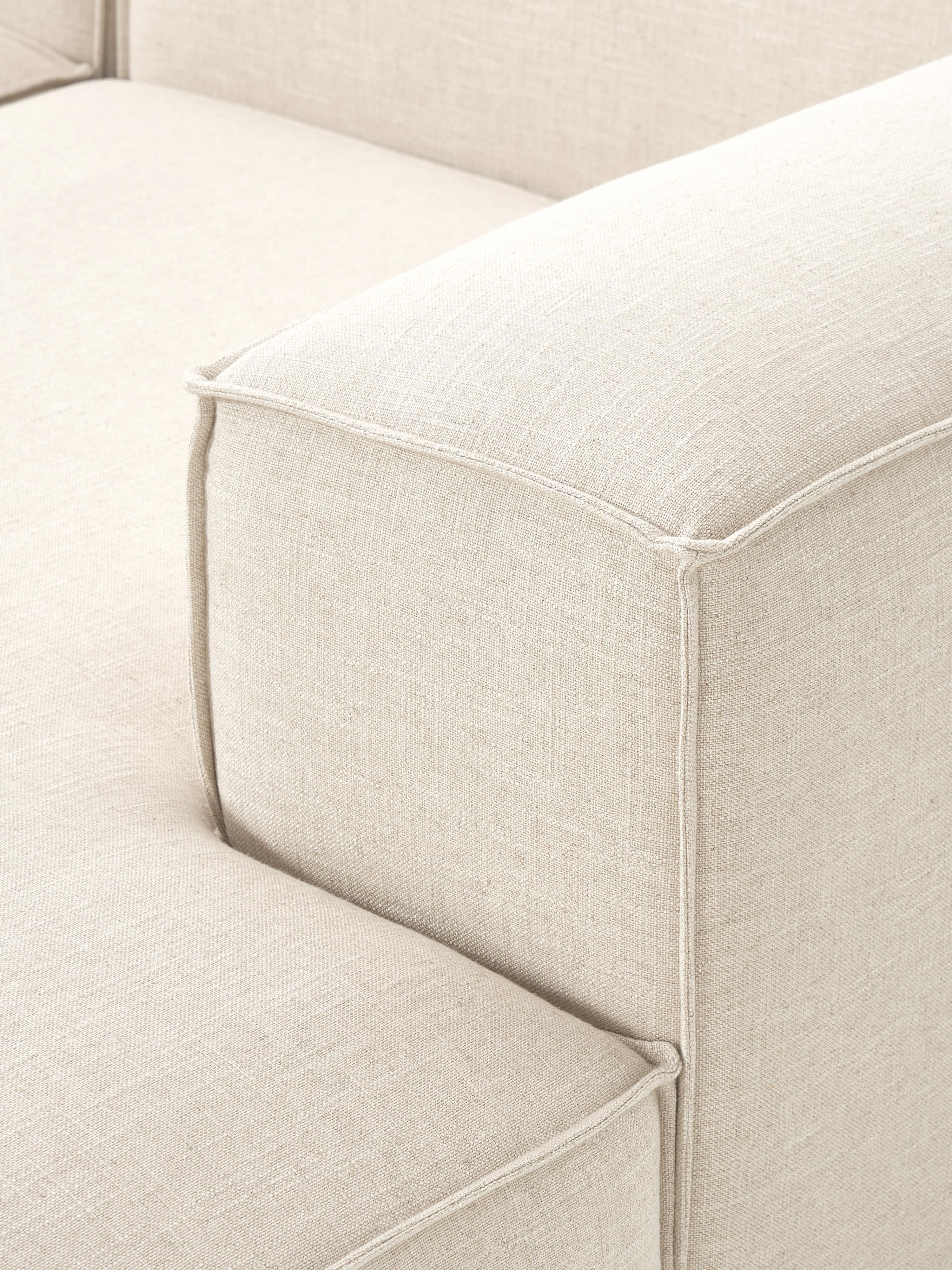 Lennon Linen Blend Modular Corner Sofa (3-seater)