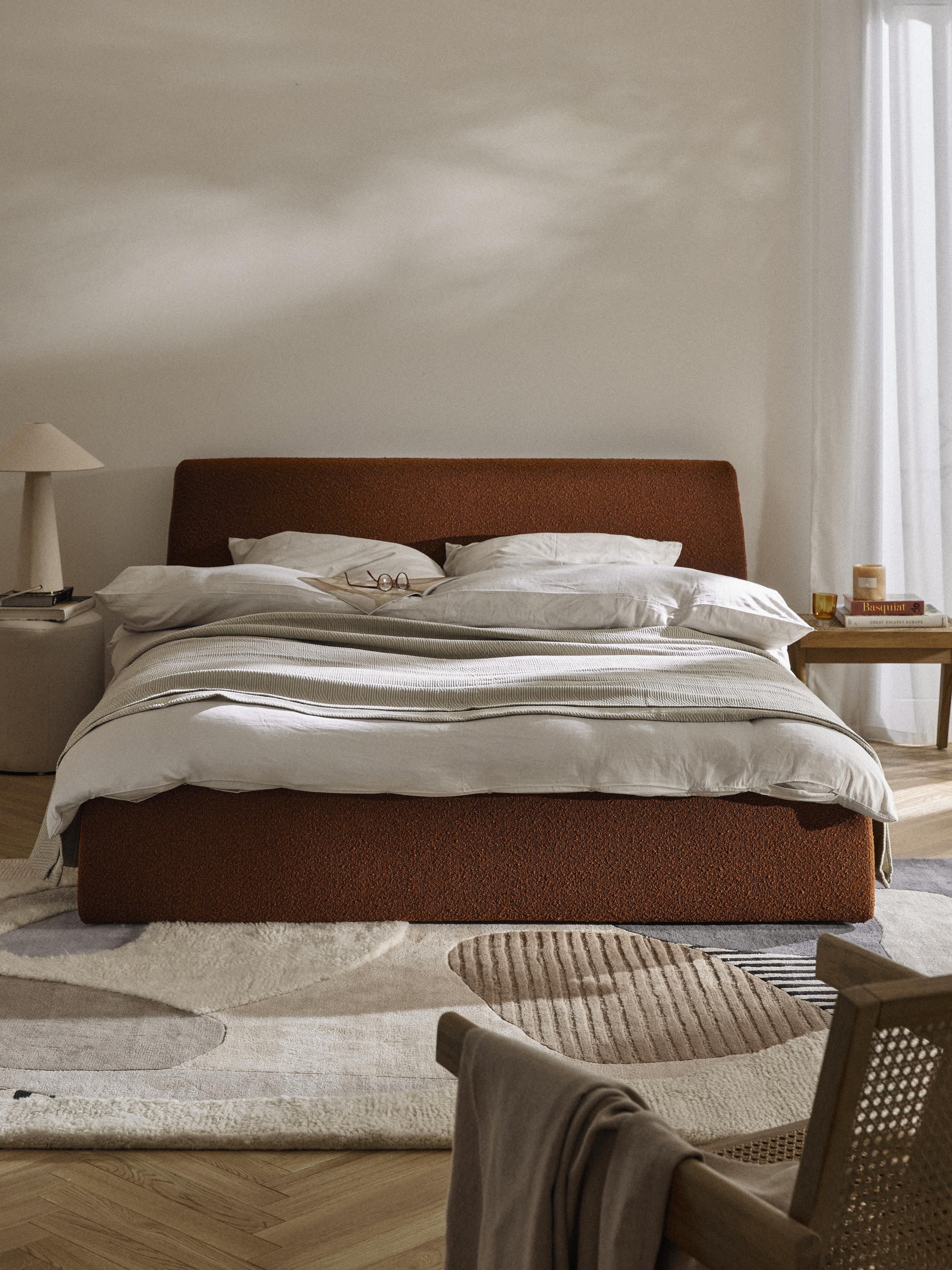 Cloud Upholstered Bouclé Bed