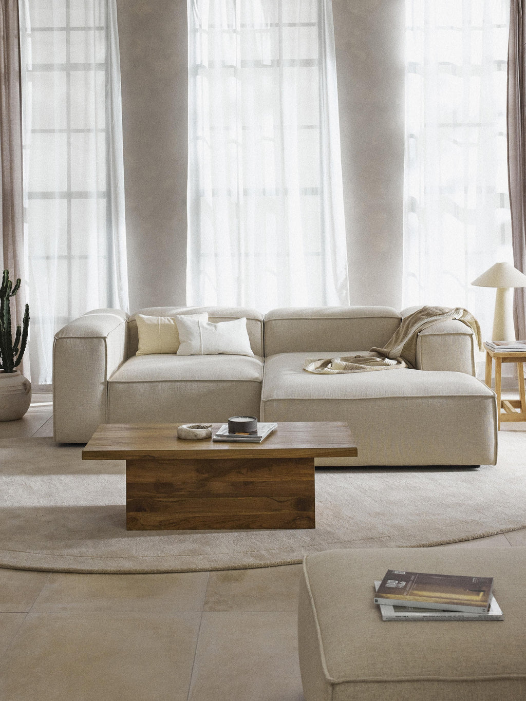 Lennon Linen Blend Corner Chaise Module