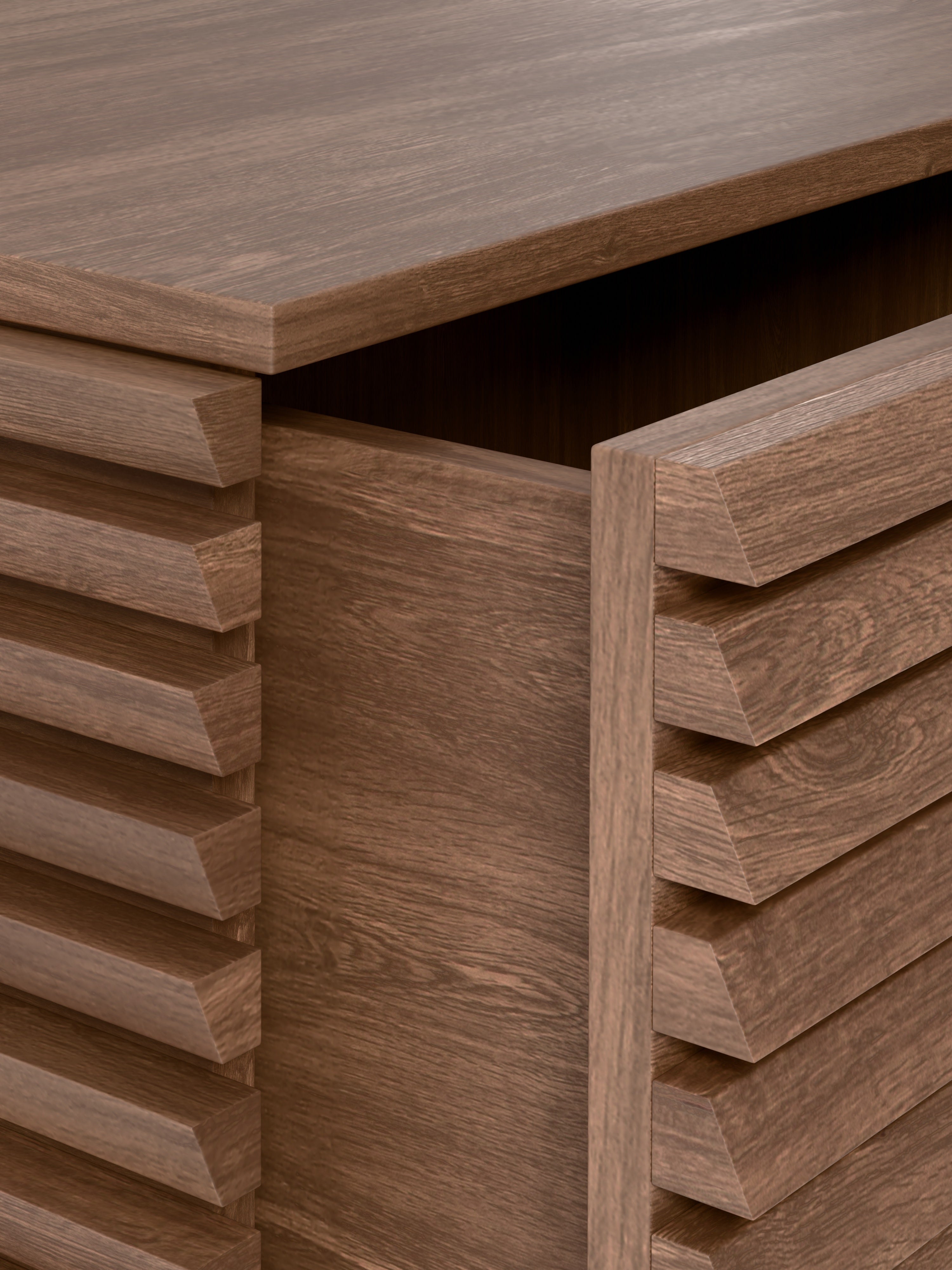 Pierce Oak Wood Bedside Table