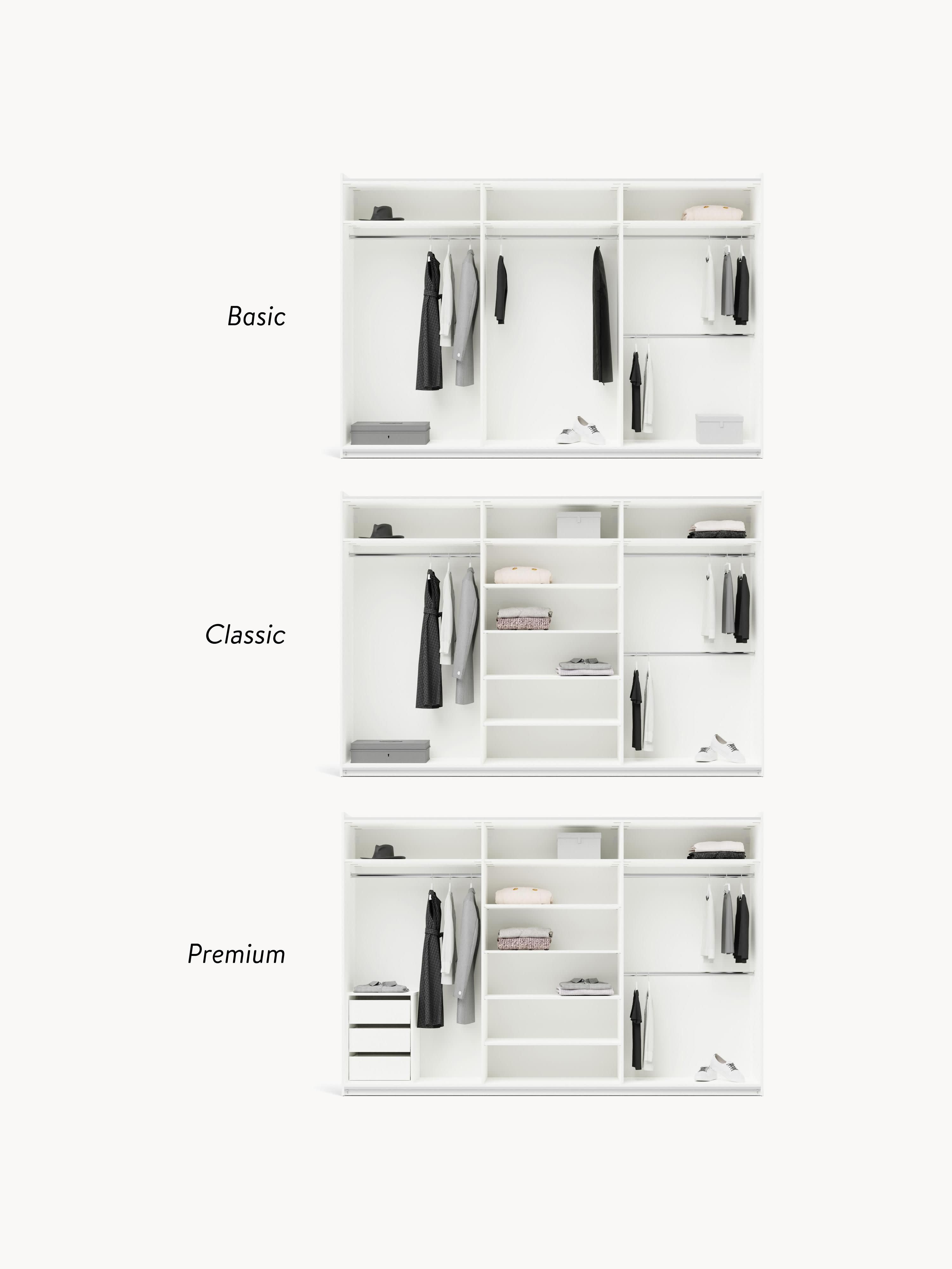 Charlotte Modular Sliding Door Wardrobe, 300 cm Wide, in various sizes