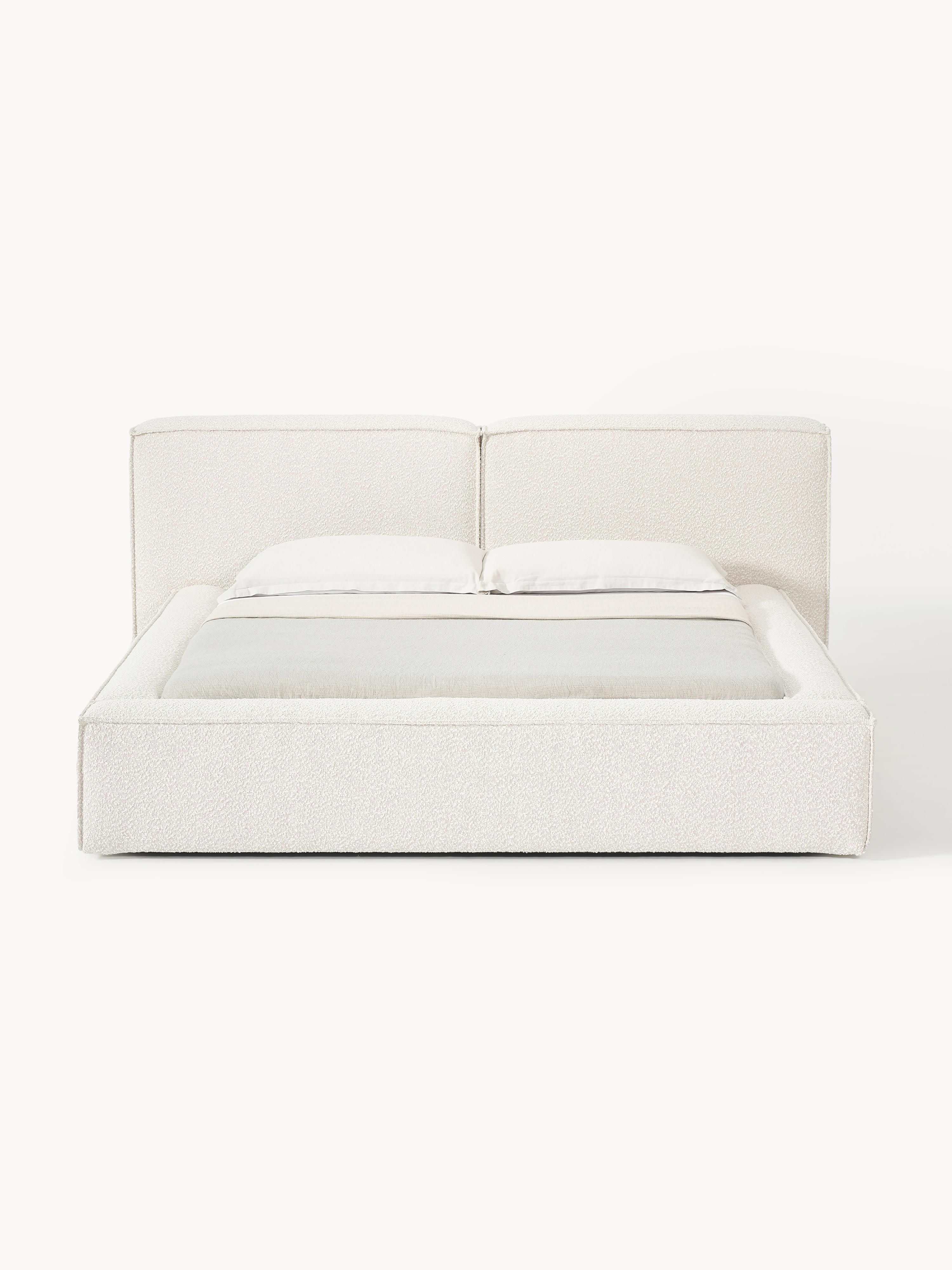 Lennon Upholstered Bouclé Bed with Storage Space