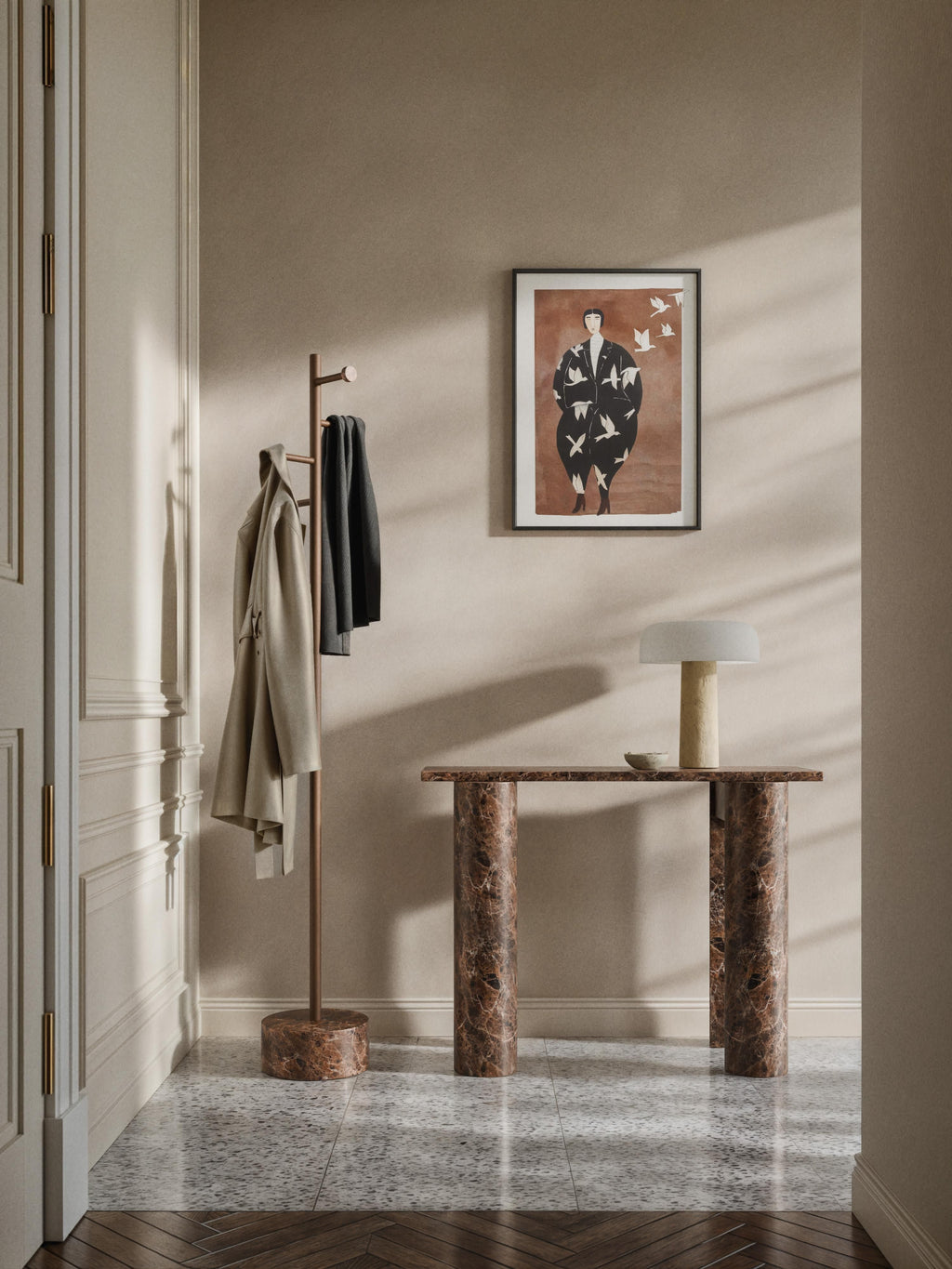 Disa Clothes Rack with Marble Base