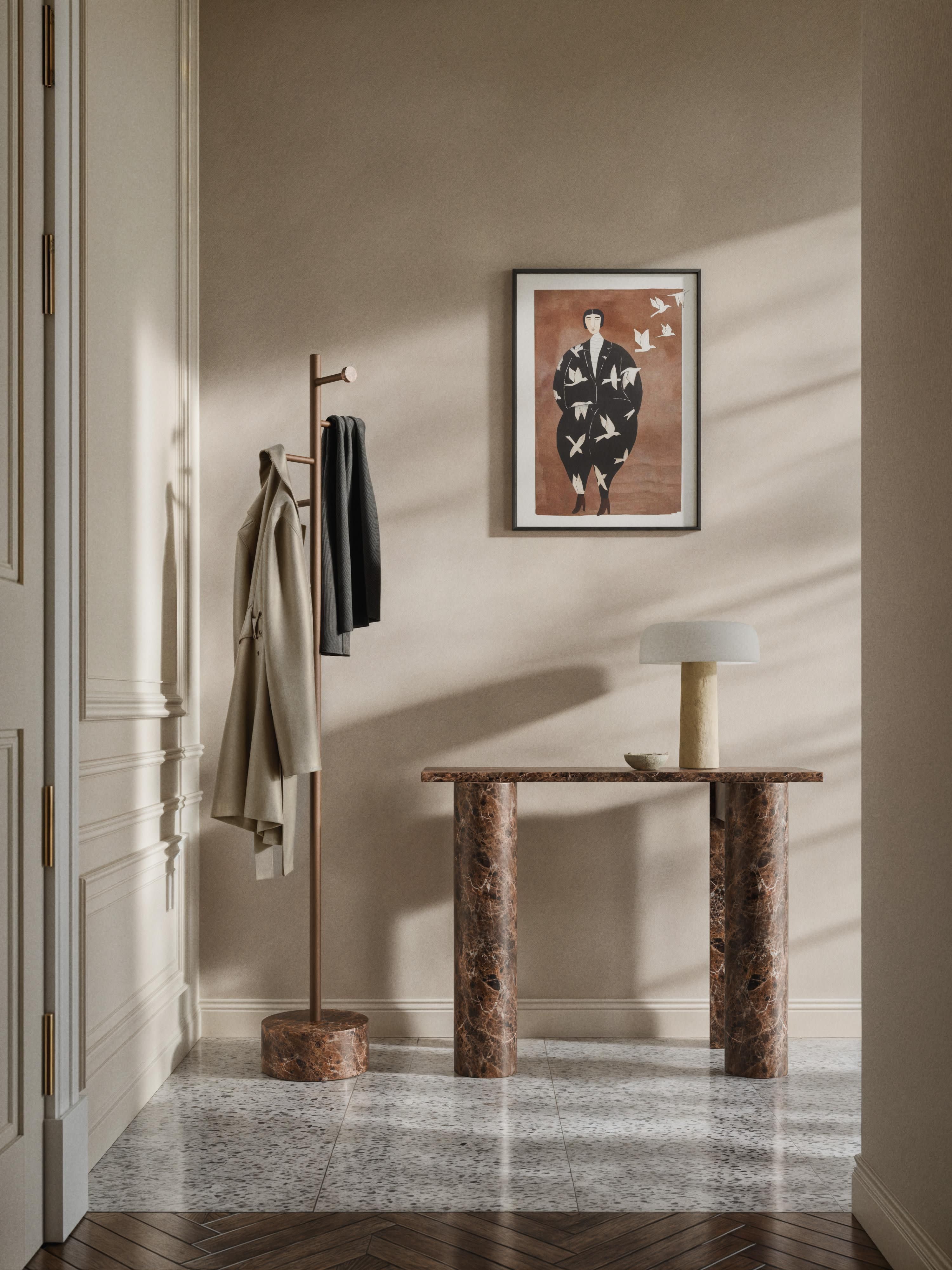 Disa Clothes Rack with Marble Base