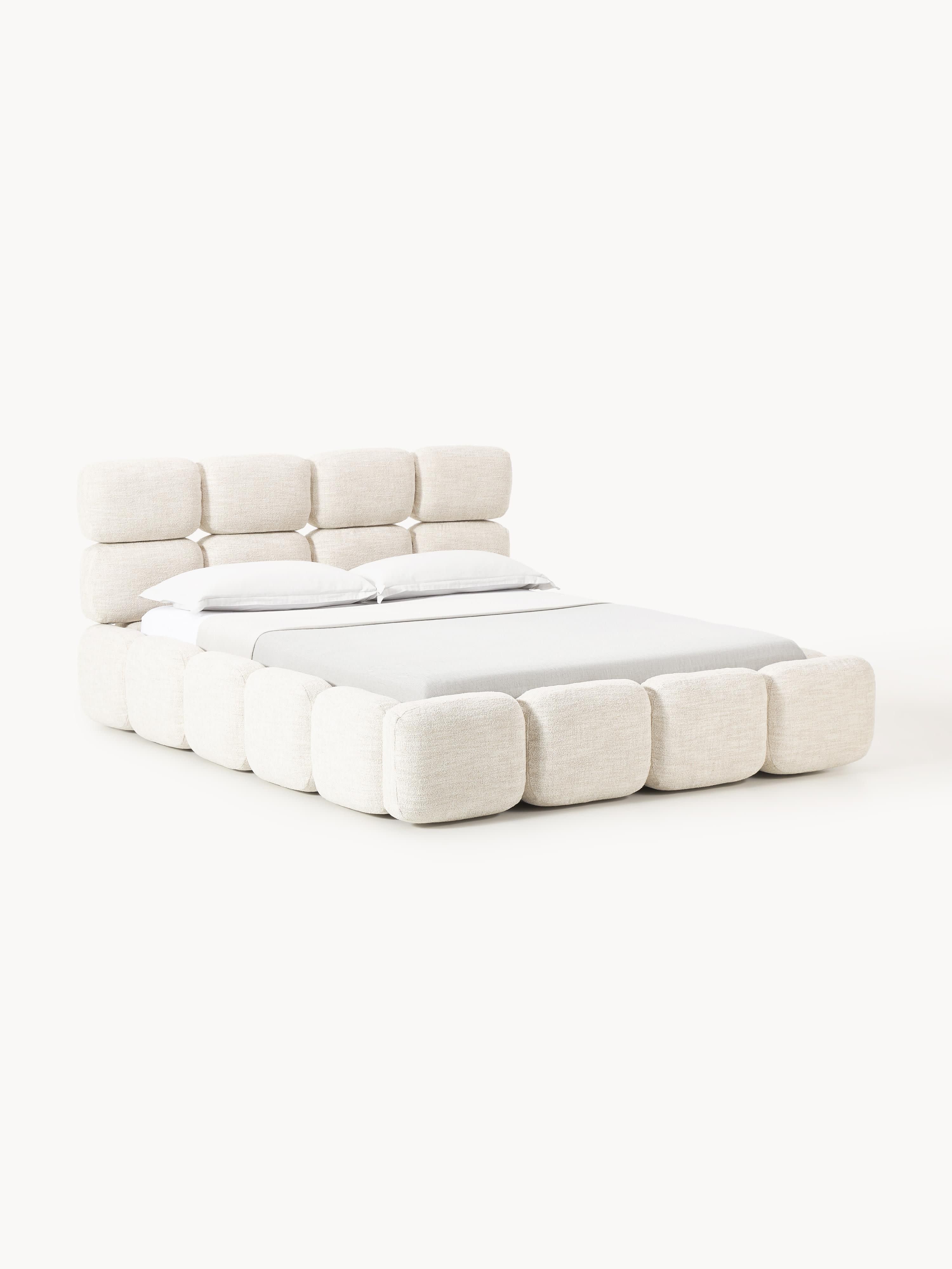 Gallery image 1 - Upholstered Bouclé Bed Tayla