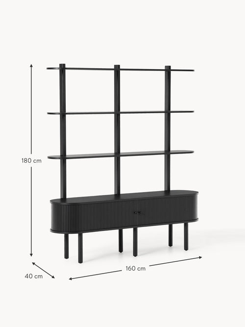 Calary Shelving Unit with Fluted Front