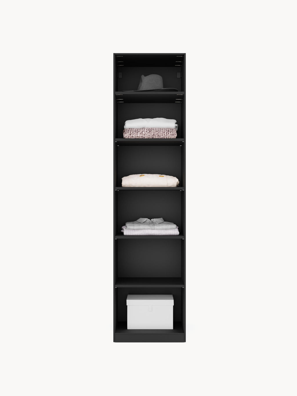 Simone Modular Revolving Door Wardrobe, 50 cm Wide, in various sizes