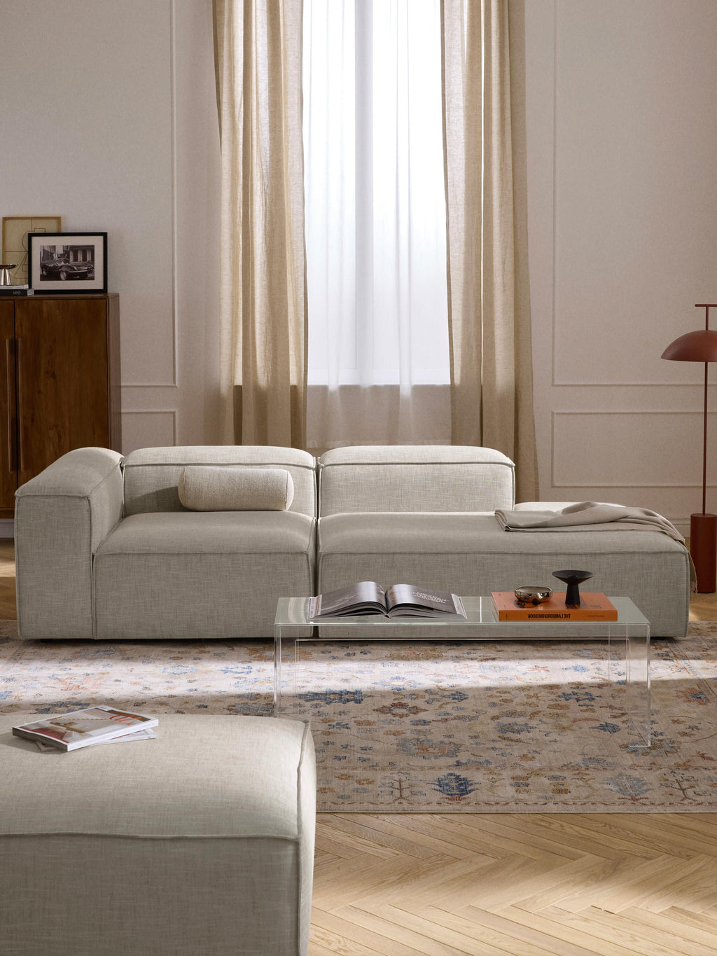 Lennon Linen Blend Chaise Module