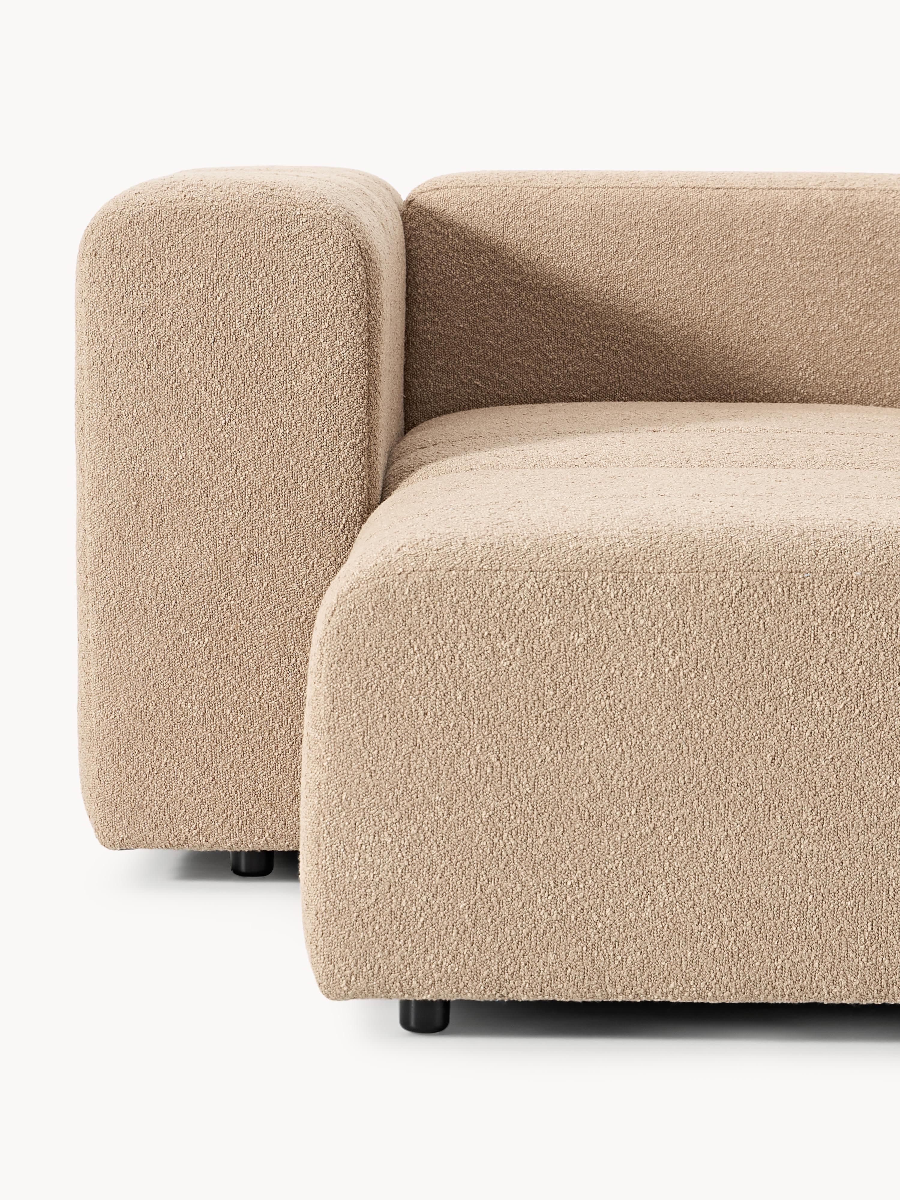 Lena Bouclé Modular Sofa (4-seater) with Ottoman (left/right)