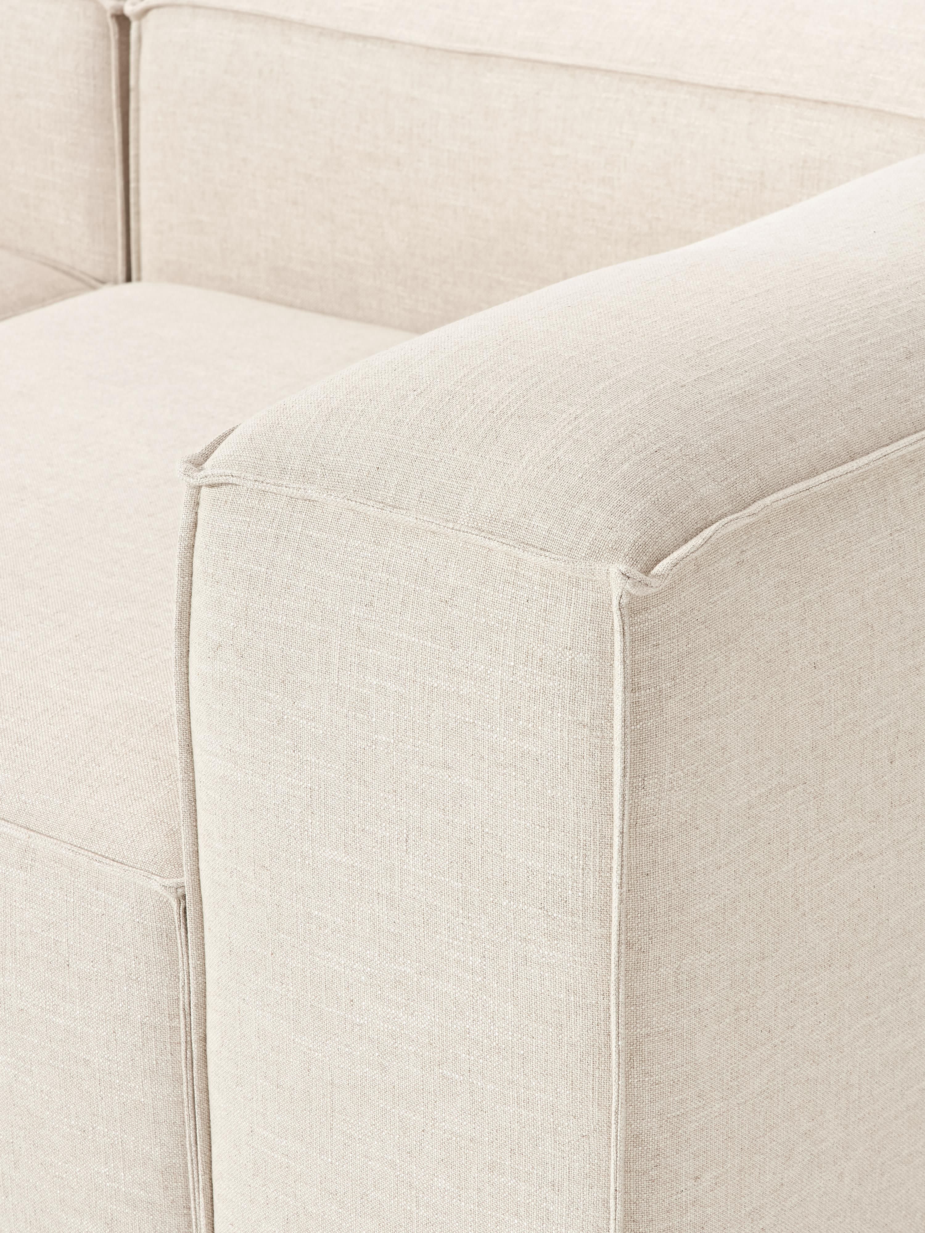 Lennon Linen Blend Modular Sofa (4-seater)
