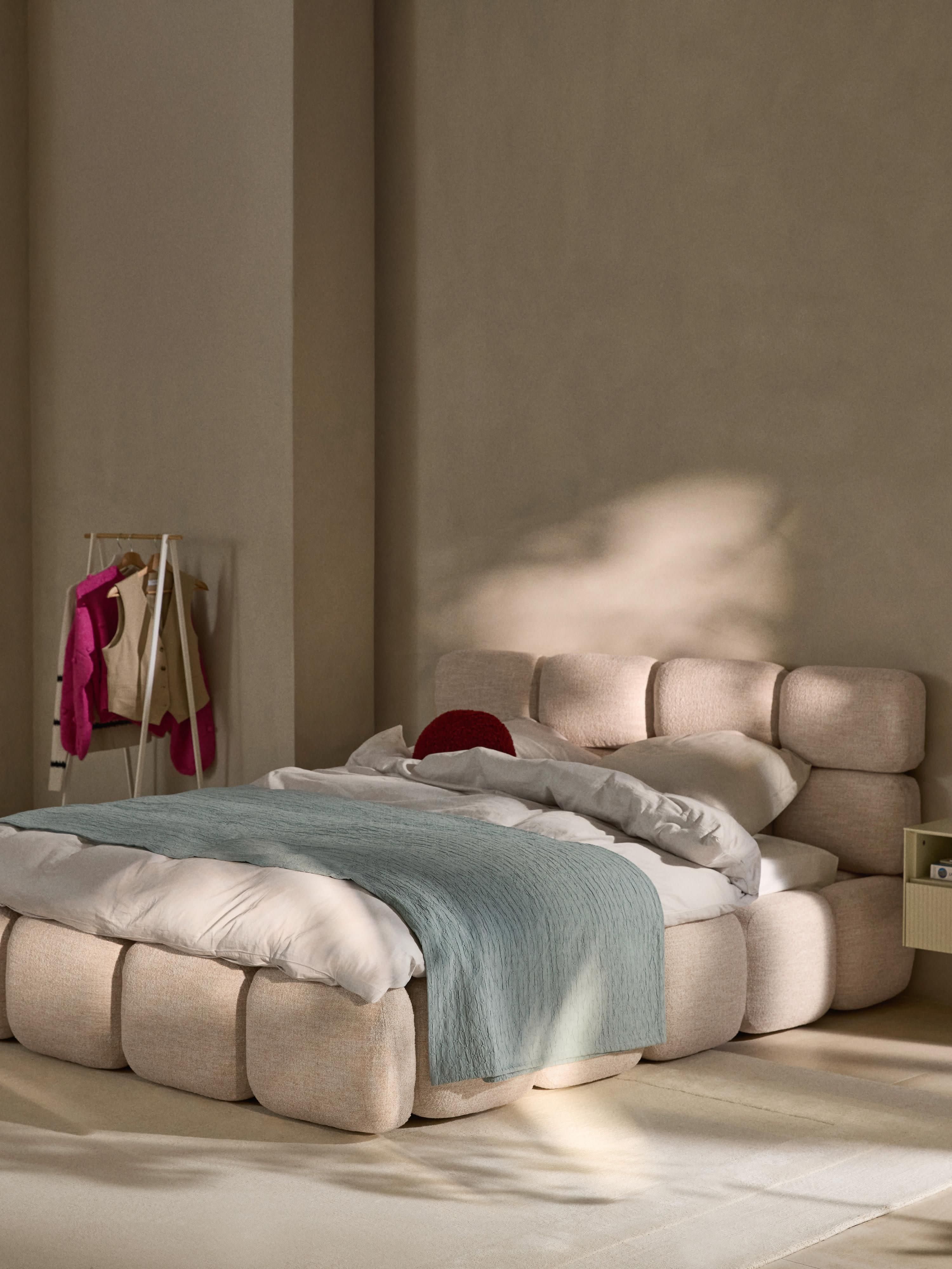 Tayla Upholstered Bouclé Bed