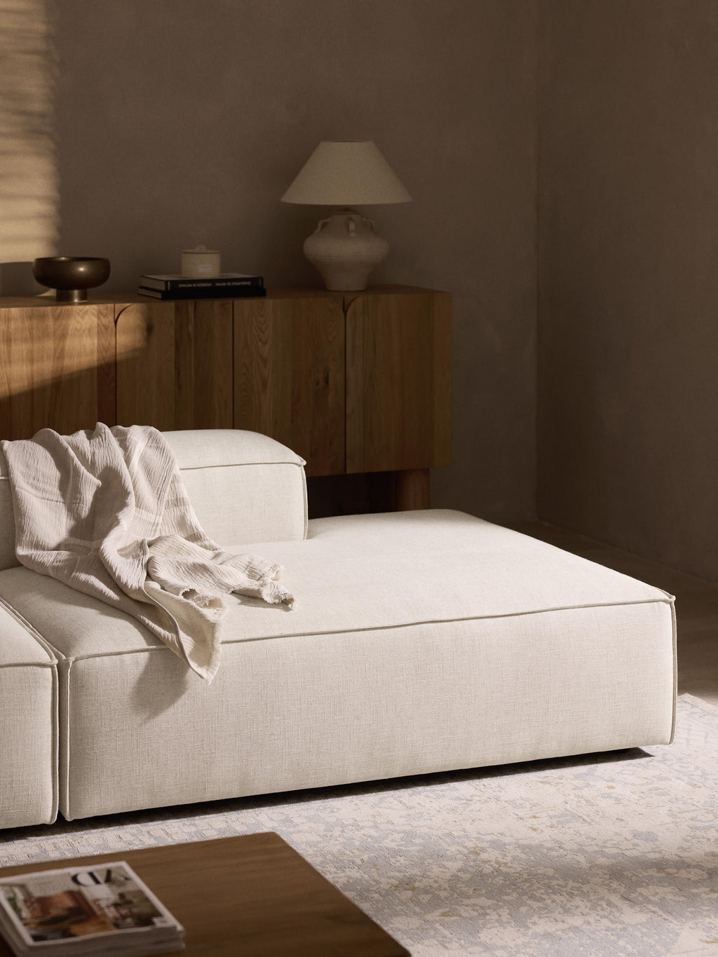 Lennon Linen Blend Chaise Module