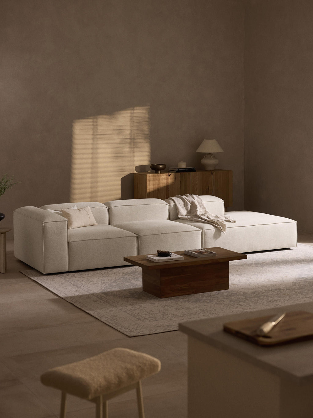 Lennon Linen Blend Chaise Module