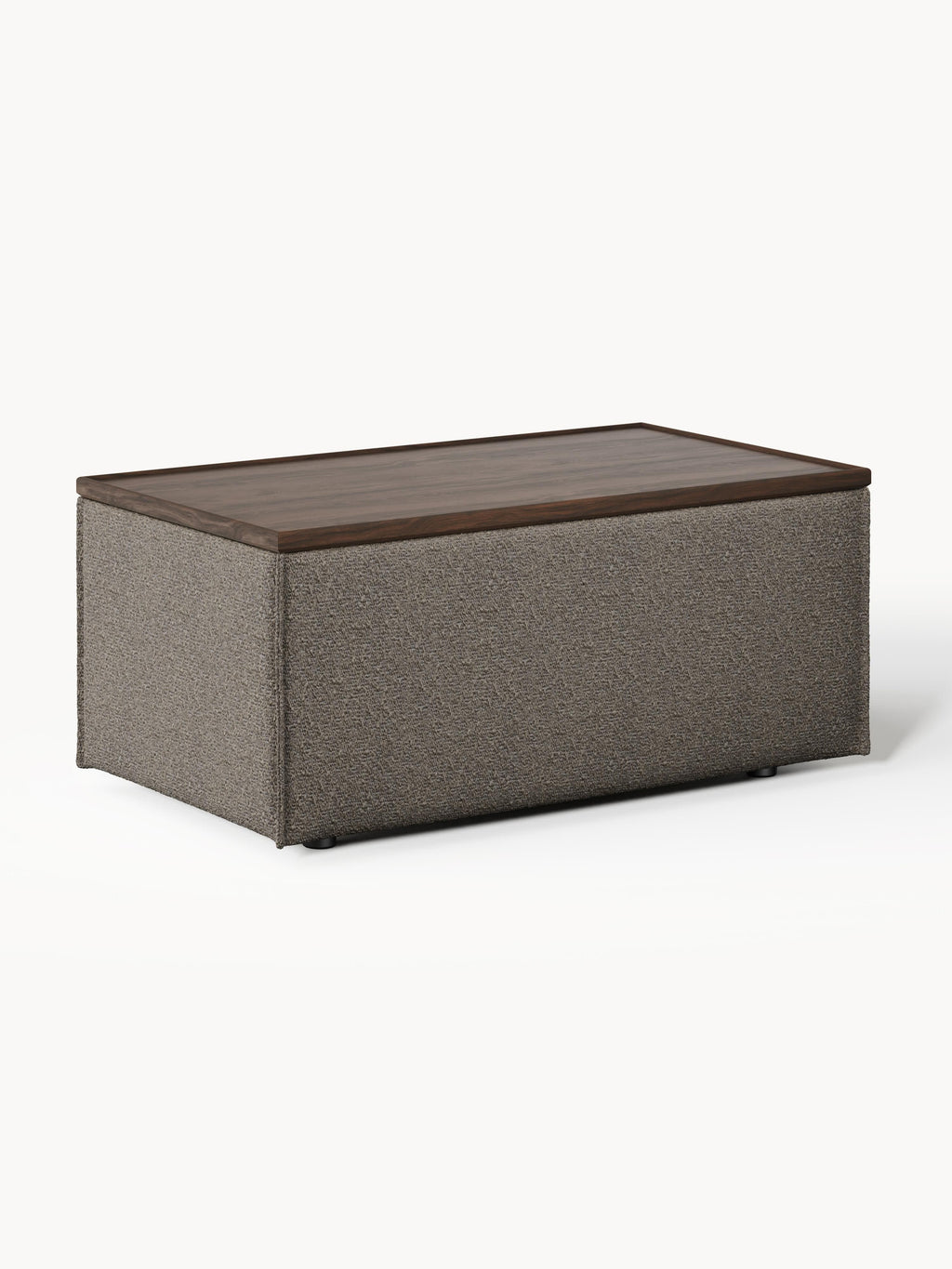 Lennon Bouclé Ottoman with Storage
