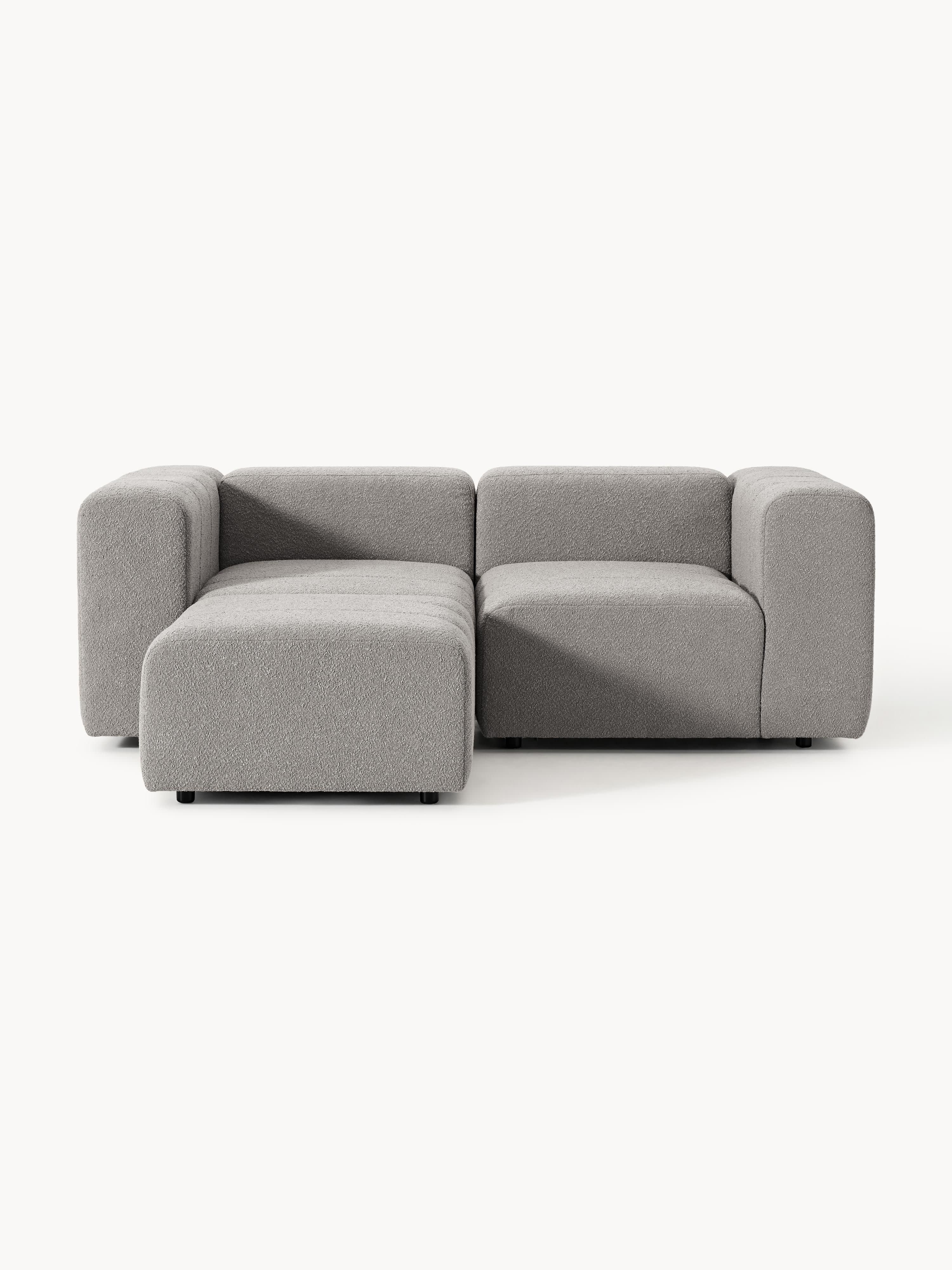 Gallery image 1 - Bouclé Modular Sofa Lena (2-seater) with Ottoman (left/right)