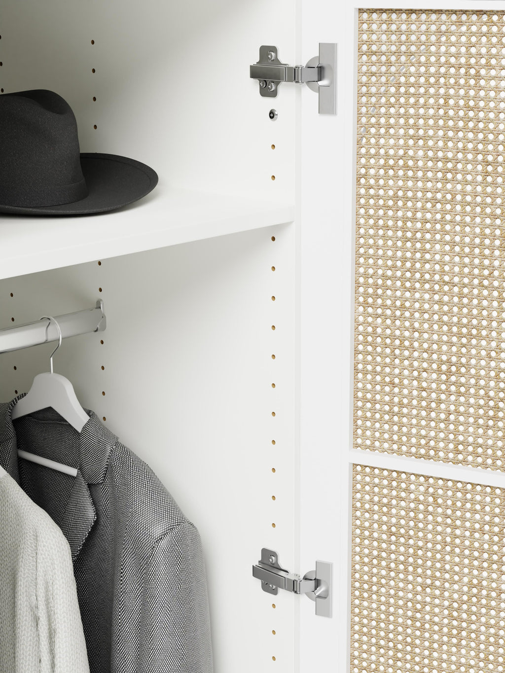 Jeanne Modular Hinged Door Wardrobe, 50 cm Wide, in various sizes