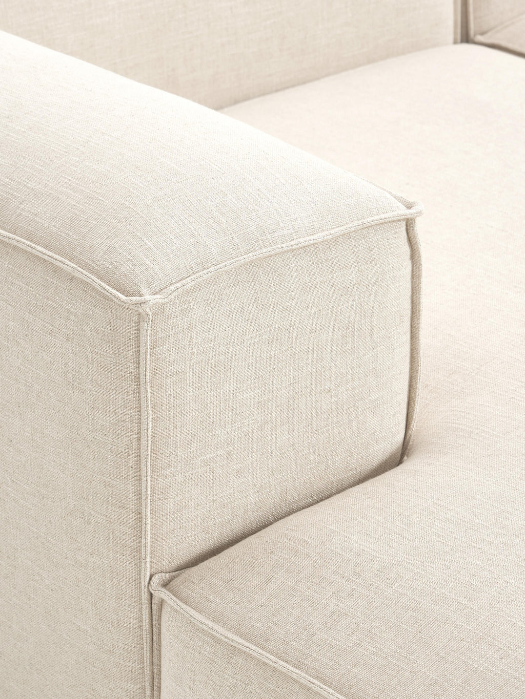 Lennon Linen Blend Modular Corner Sofa (4-seater)