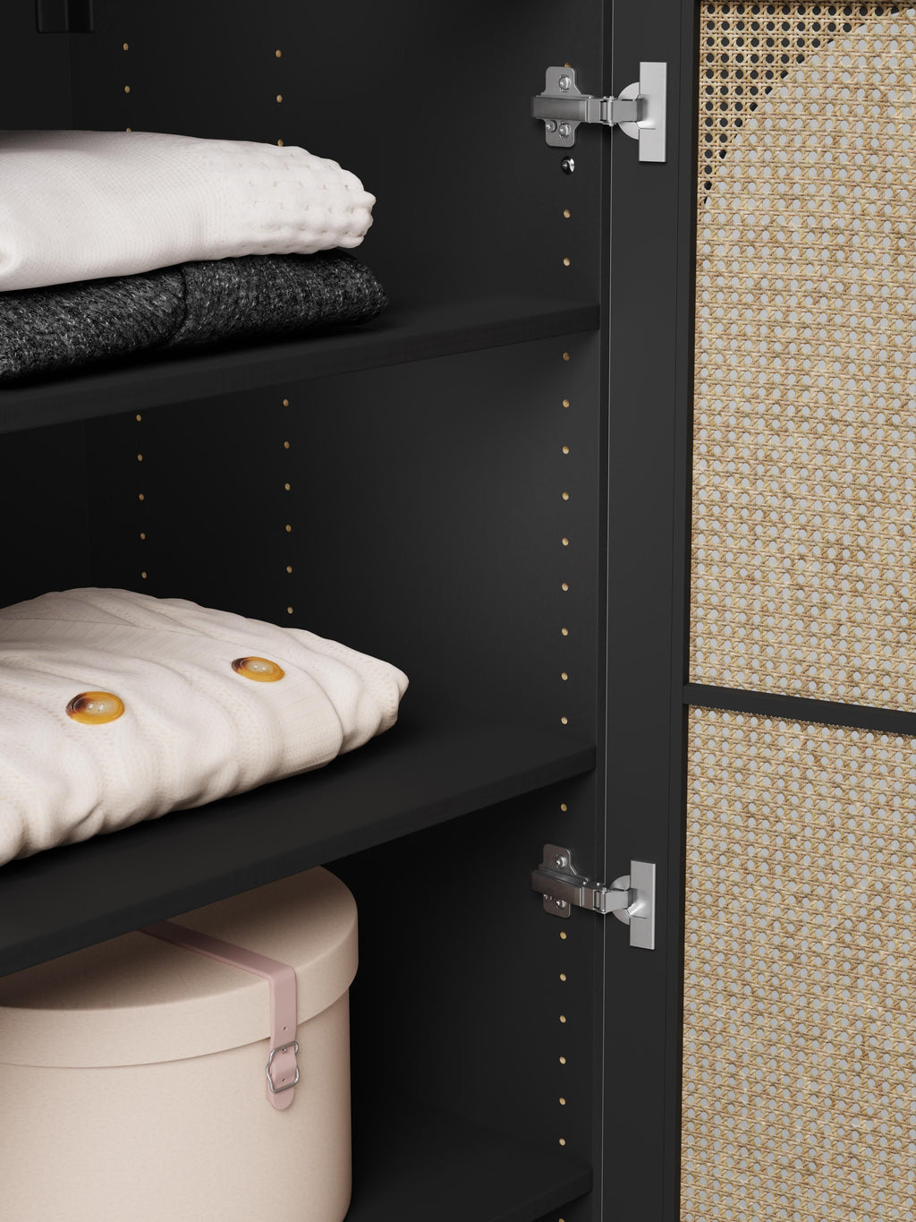 Jeanne Modular Hinged Door Wardrobe, 300 cm Wide, in various sizes