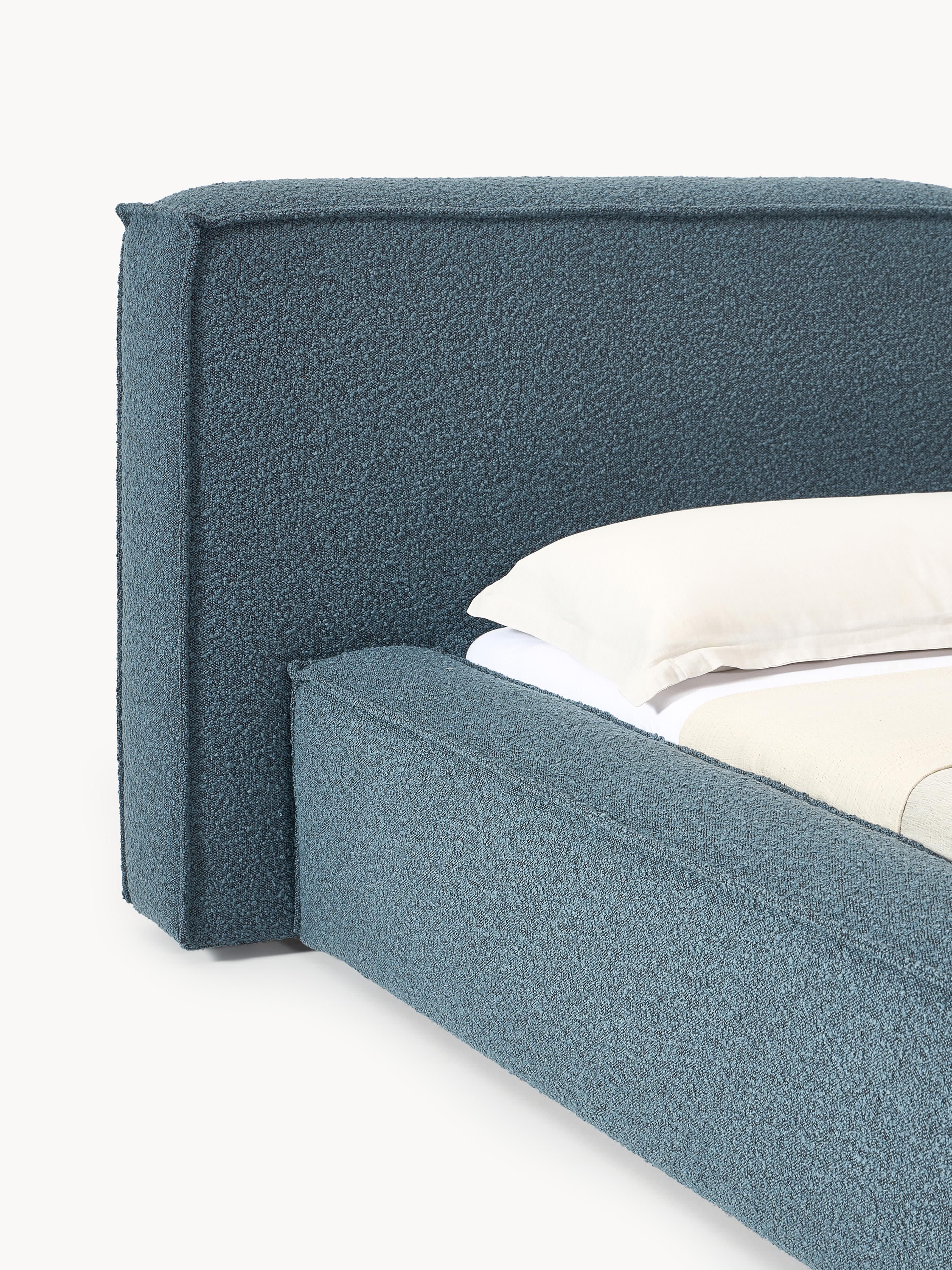 Lennon Upholstered Bouclé Bed with Storage Space