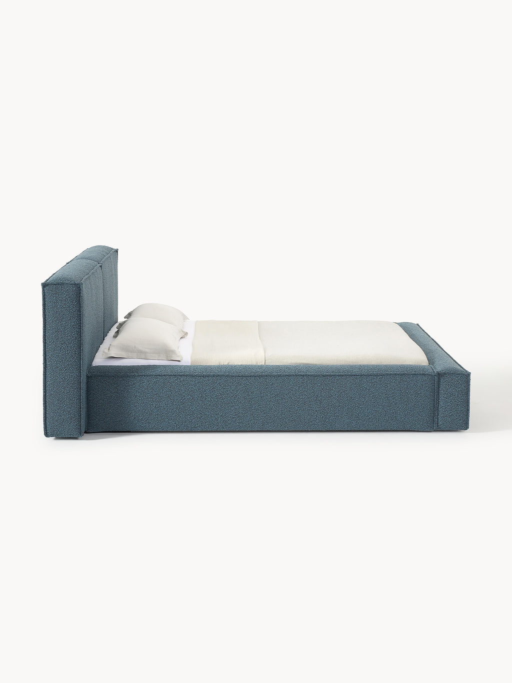 Lennon Upholstered Bouclé Bed with Storage Space