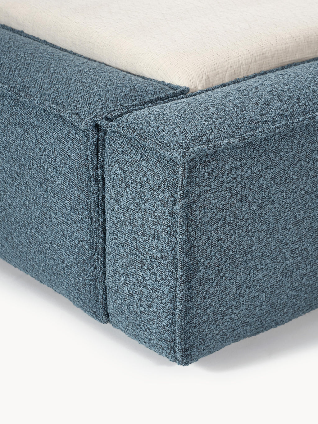 Lennon Upholstered Bouclé Bed with Storage Space