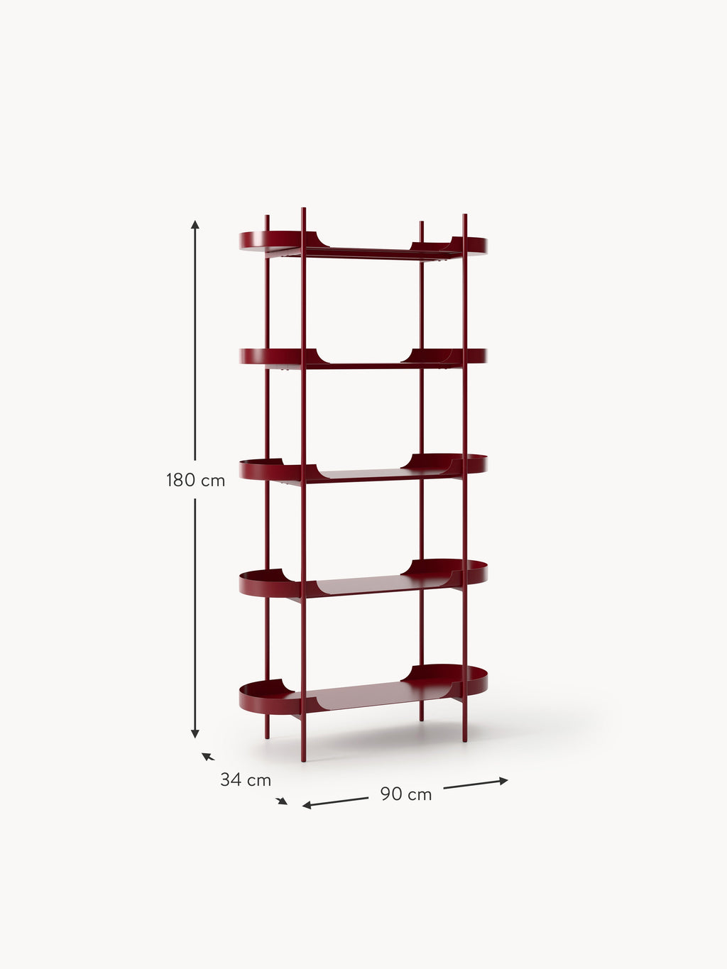 Taru Tall Metal Shelving Unit