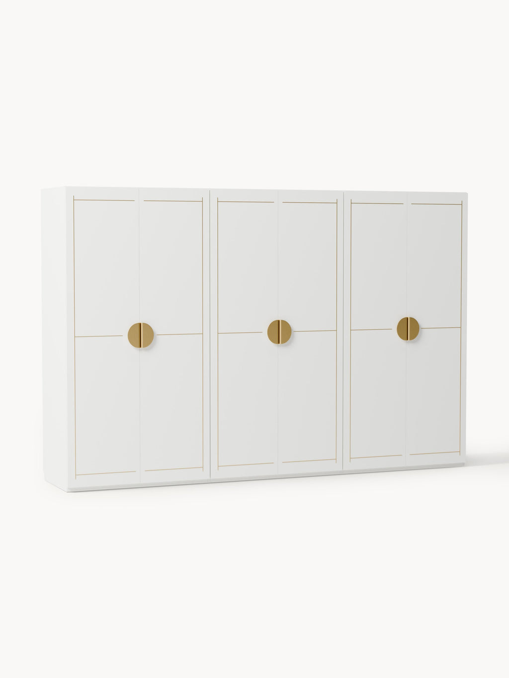 Gallery image 1 - Modular Hinged Door Wardrobe Denise, 300 cm Wide, in various sizes