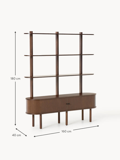 Calary Shelving Unit with Fluted Front