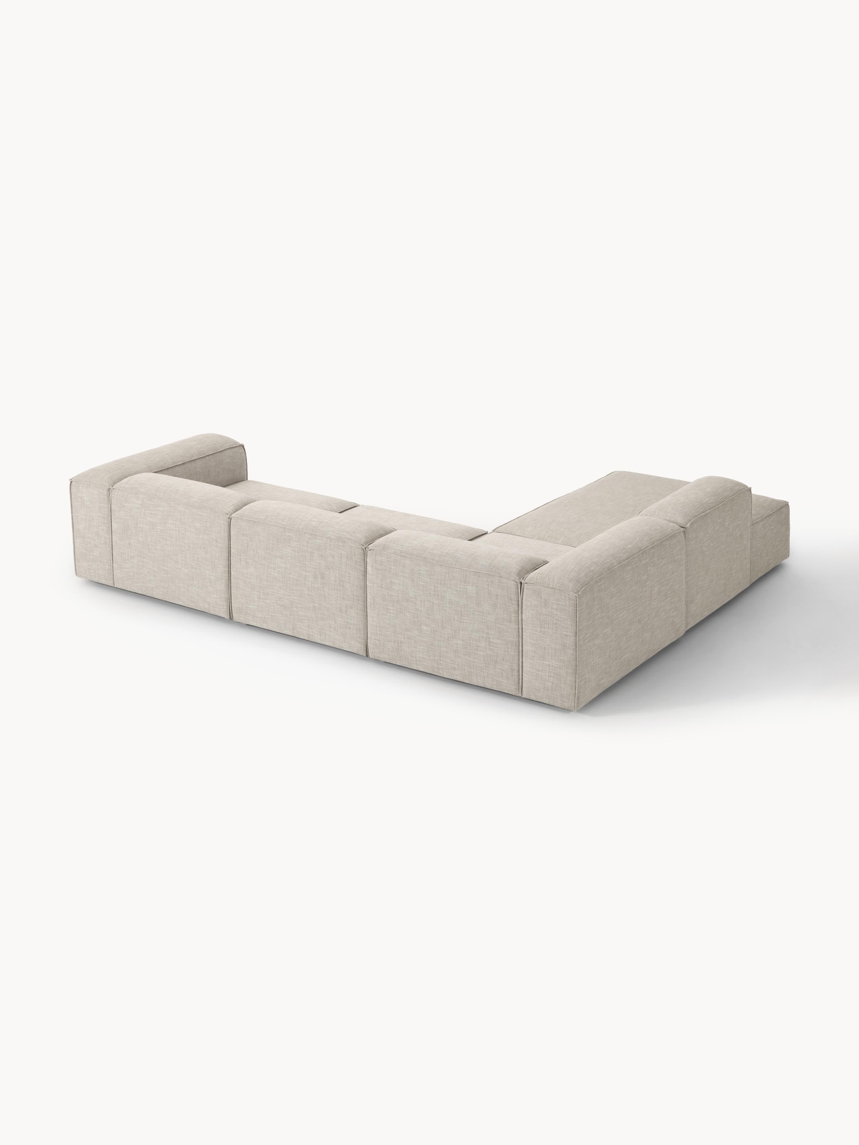 Lennon Linen Blend Modular Corner Sofa (4-seater)