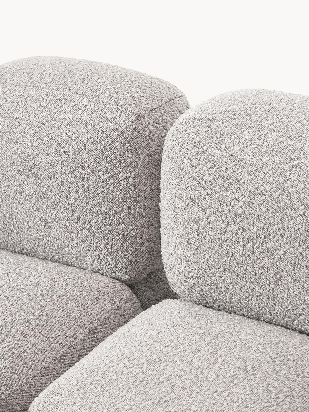 Tayla Bouclé Modular Sofa (2-seater) with Ottoman (left/right)