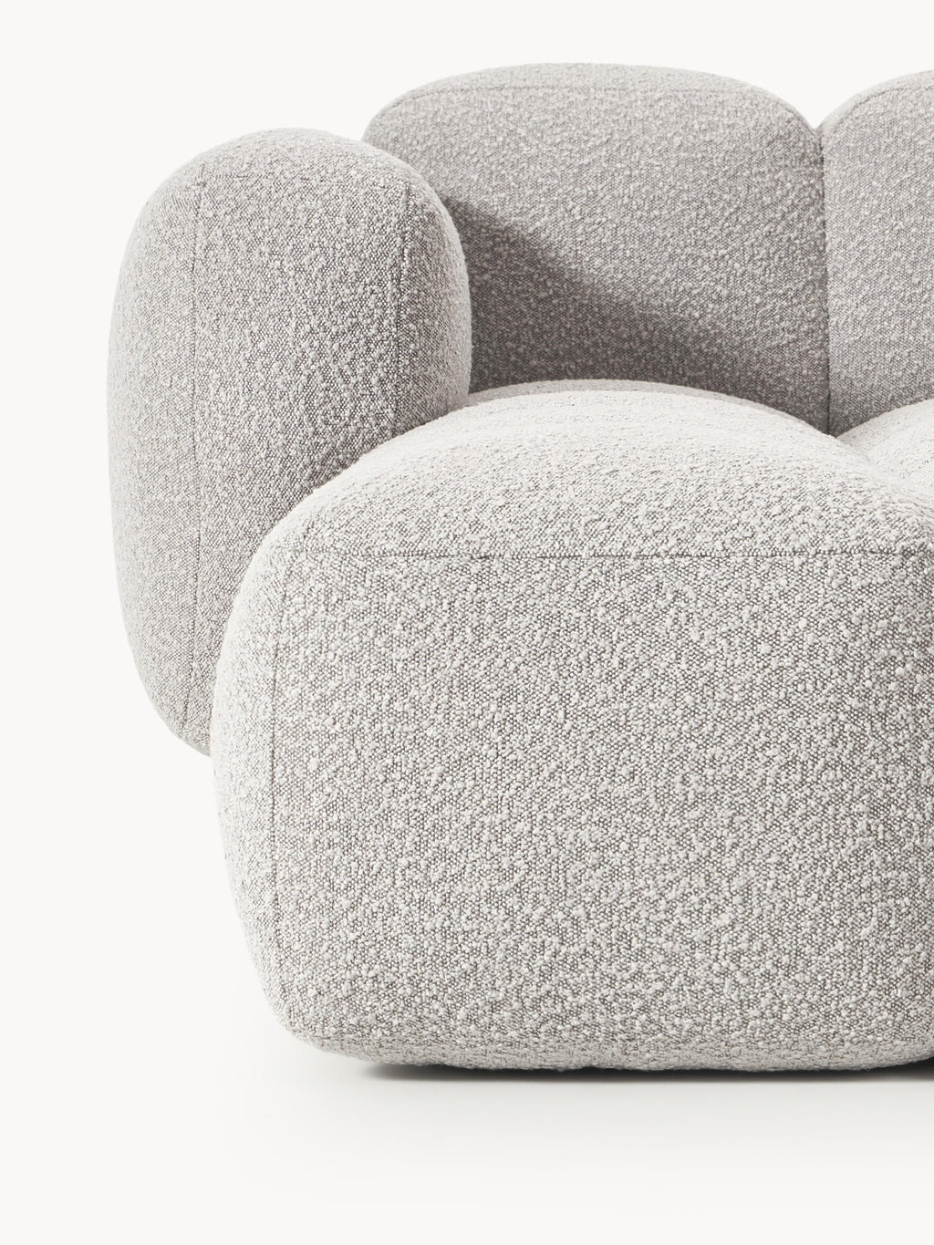 Tayla Bouclé Modular Sofa (2-seater) with Ottoman (left/right)