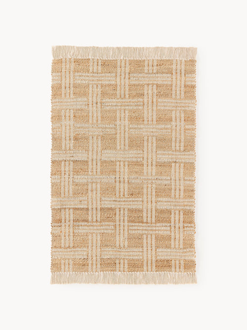 Gallery image 1 - Handwoven Jute Rug Almir with Fringes