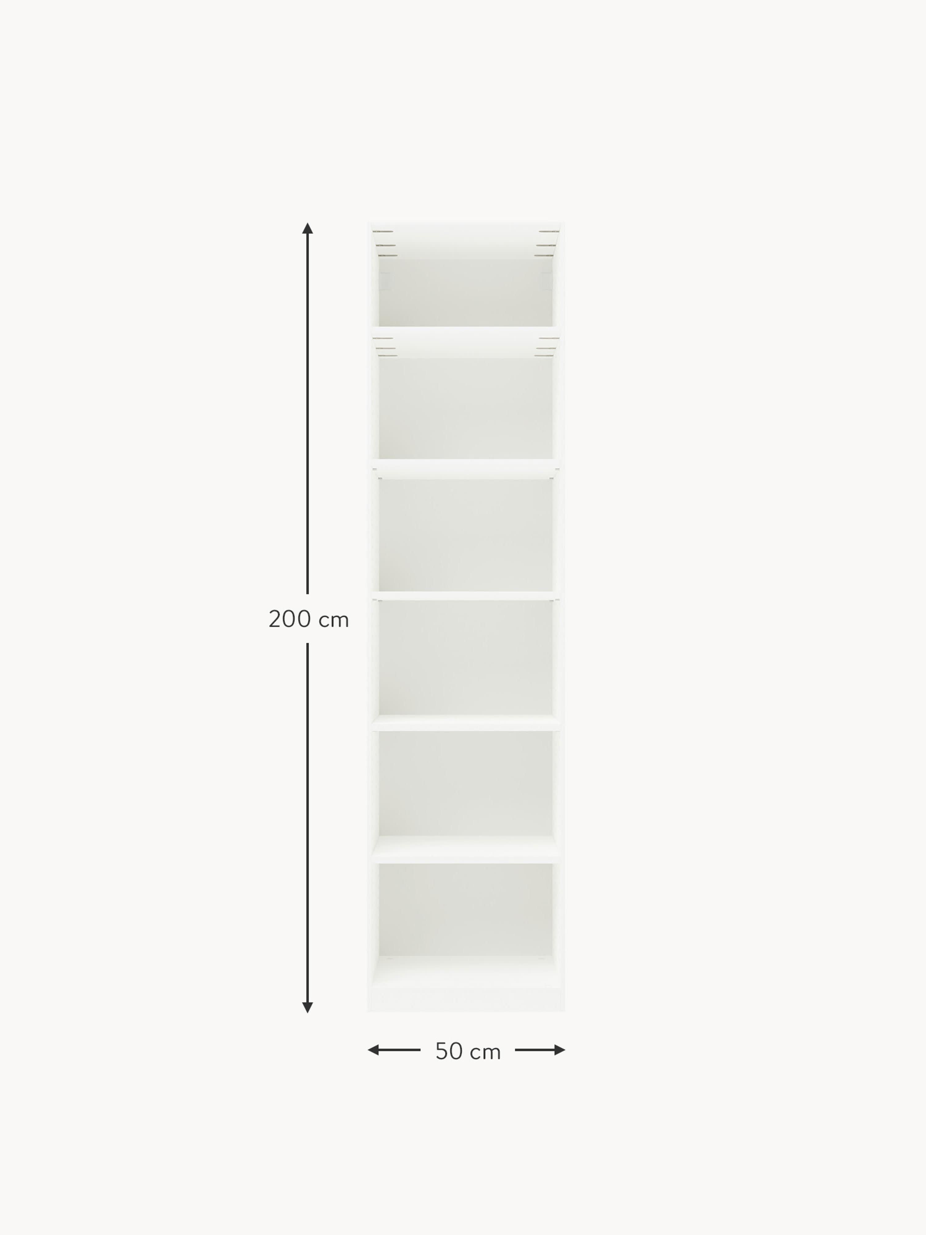 Charlotte Modular Hinged Door Wardrobe, 50 cm Wide, in various sizes