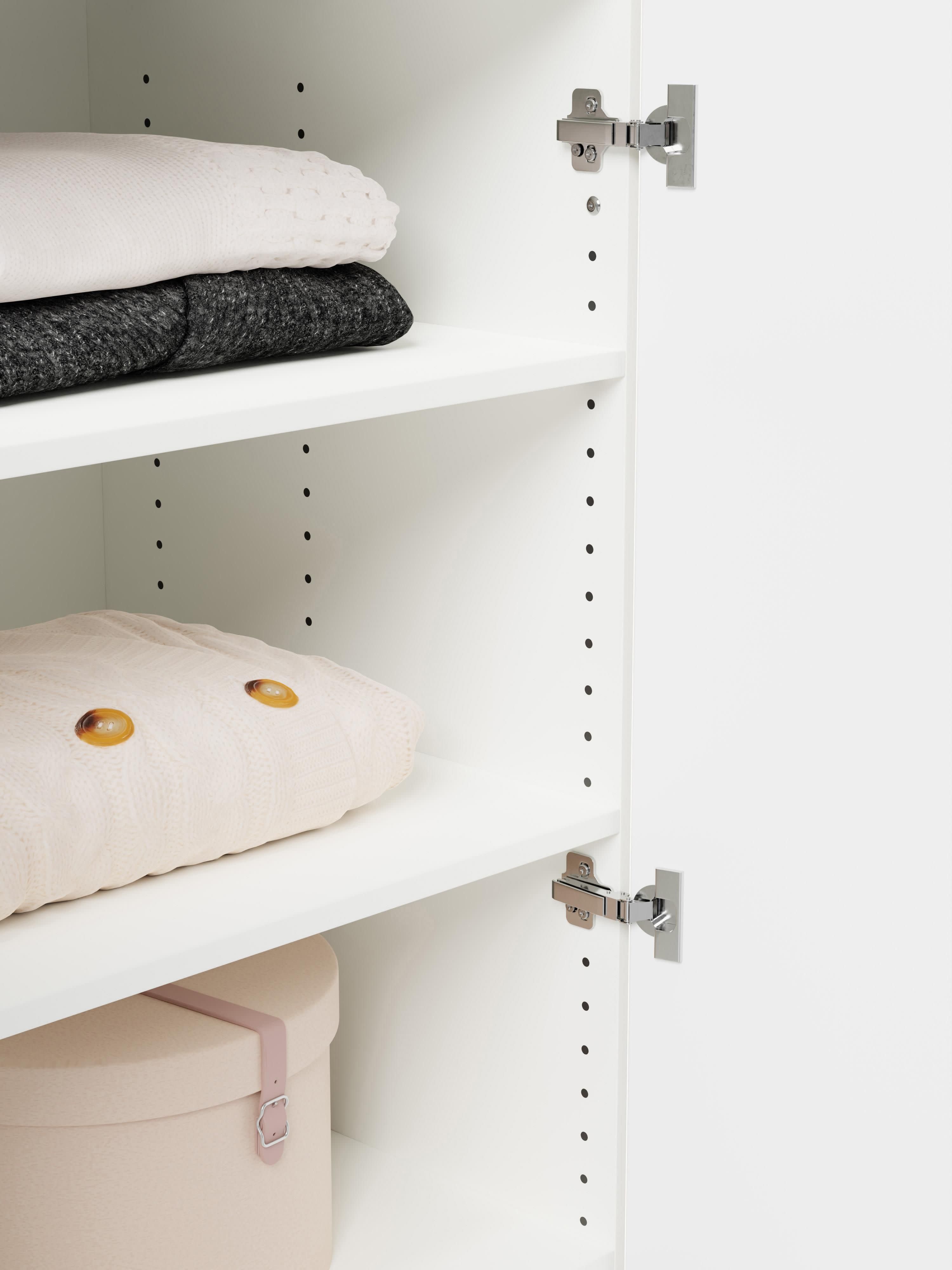 Charlotte Modular Hinged Door Wardrobe, 50 cm Wide, in various sizes