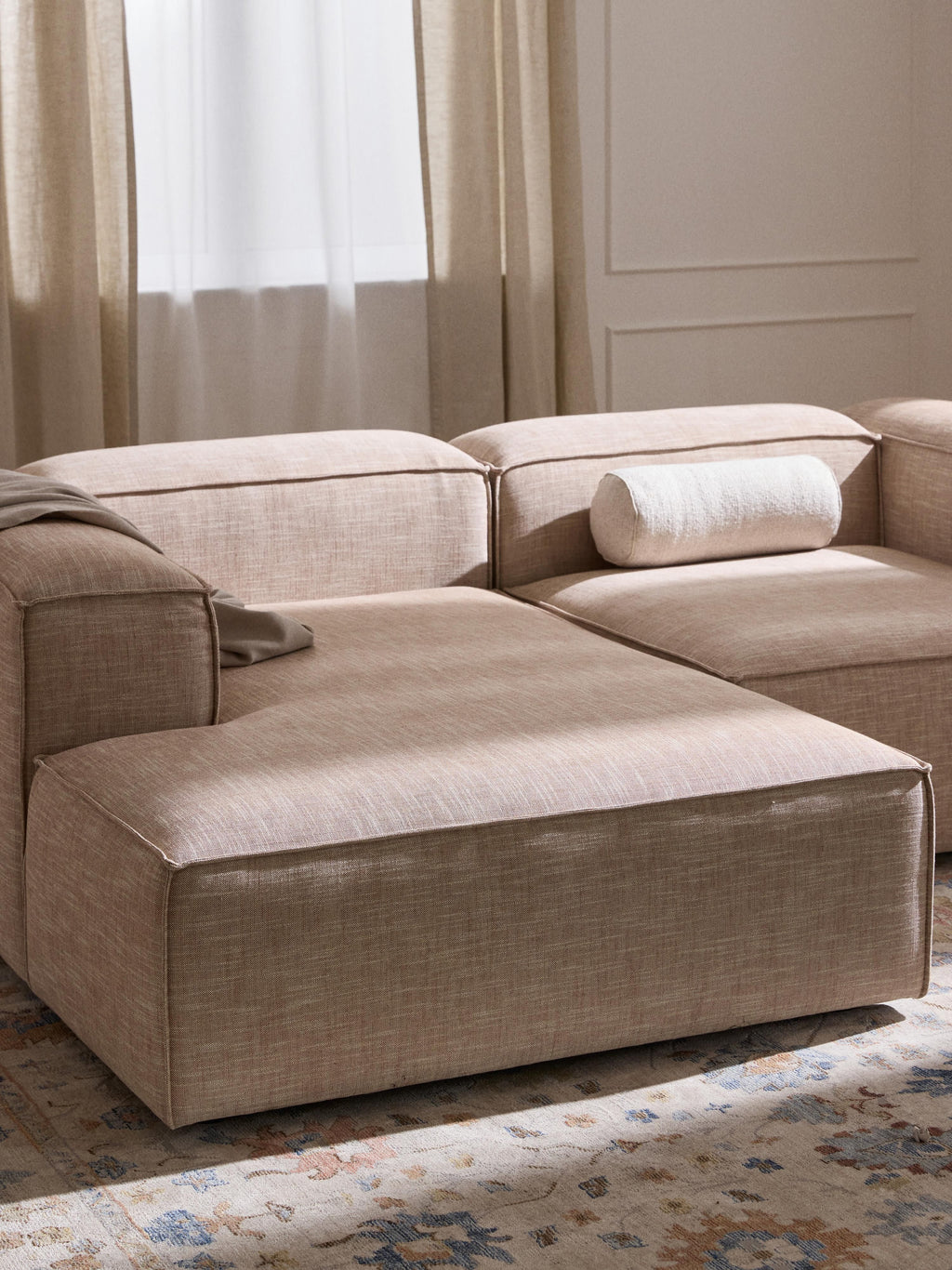 Lennon Linen Blend Corner Chaise Module