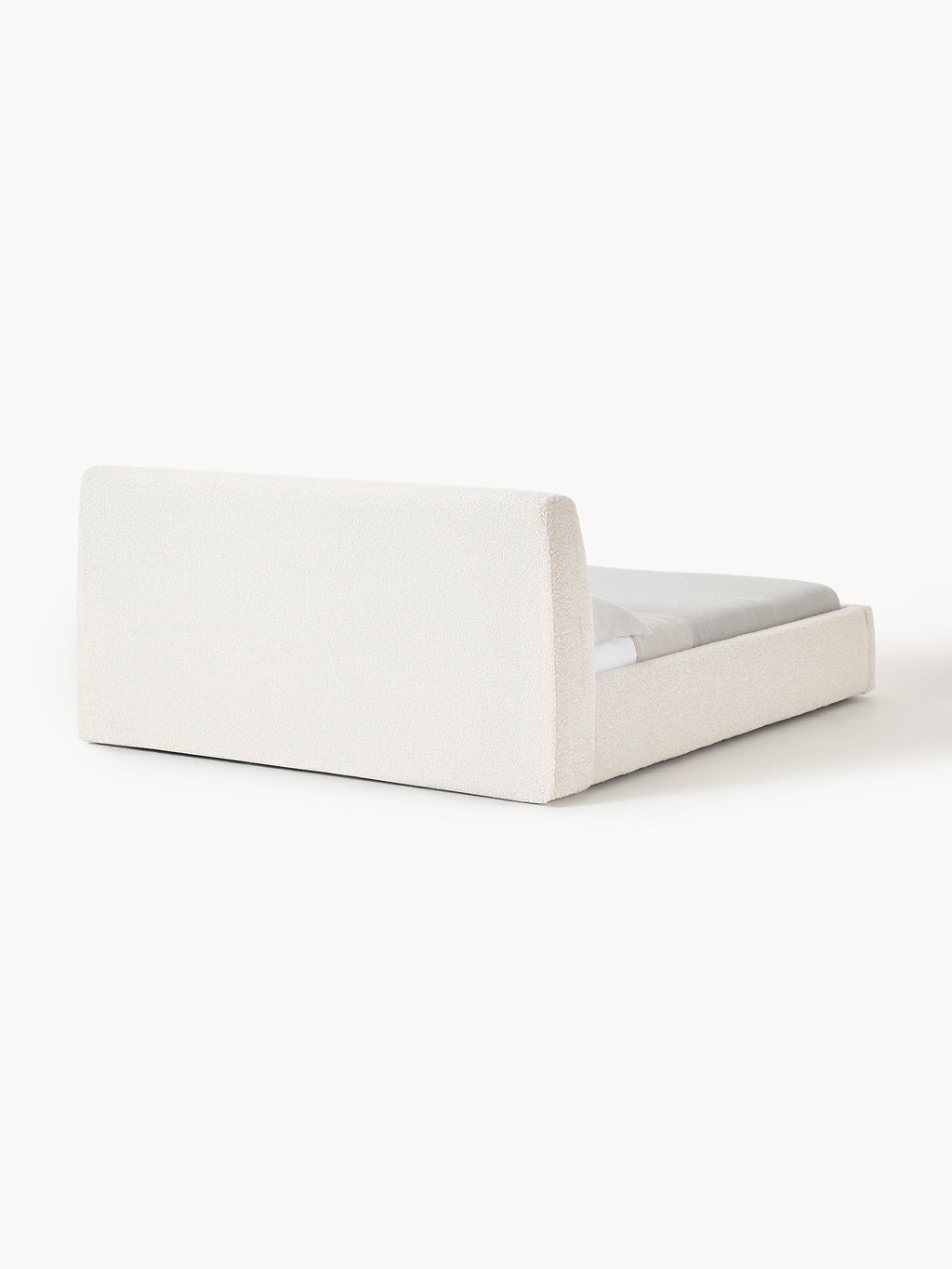 Cloud Upholstered Bouclé Bed with Storage Space