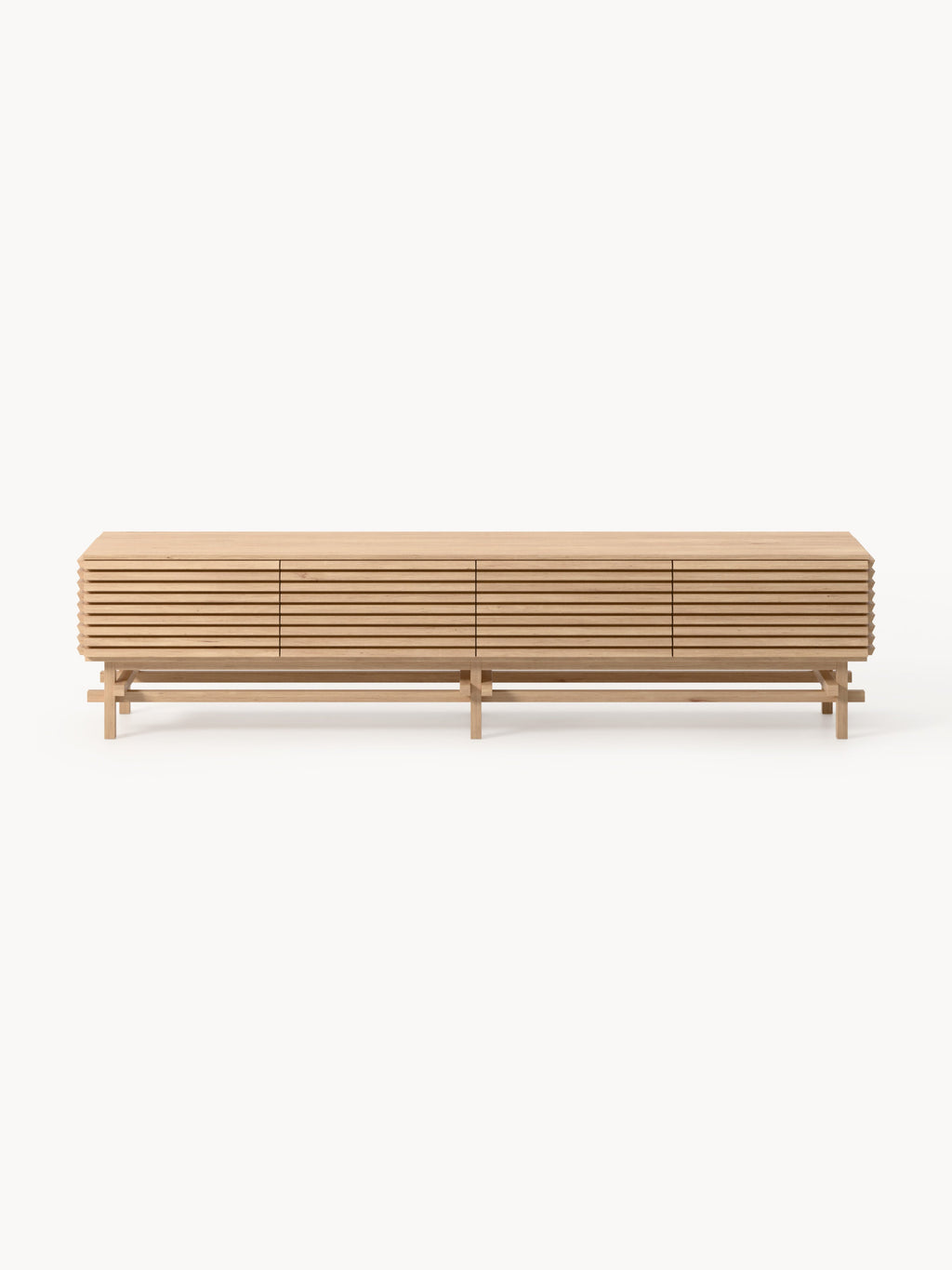 Pierce Large Oak Wood Lowboard