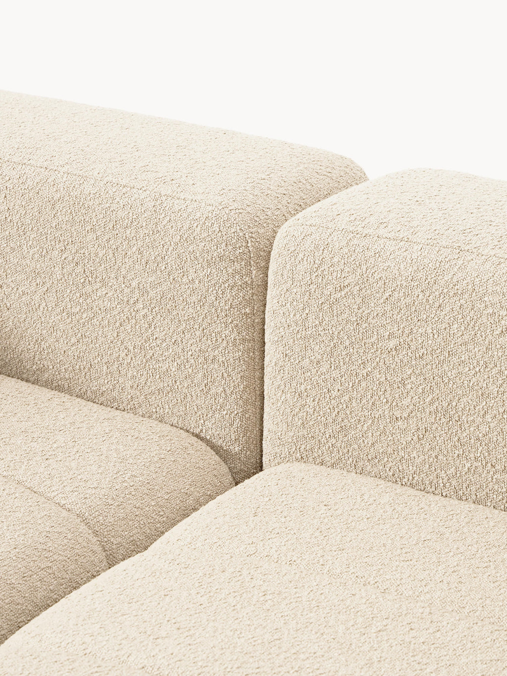 Lena Bouclé Modular Sofa (4-seater) with Ottoman (left/right)