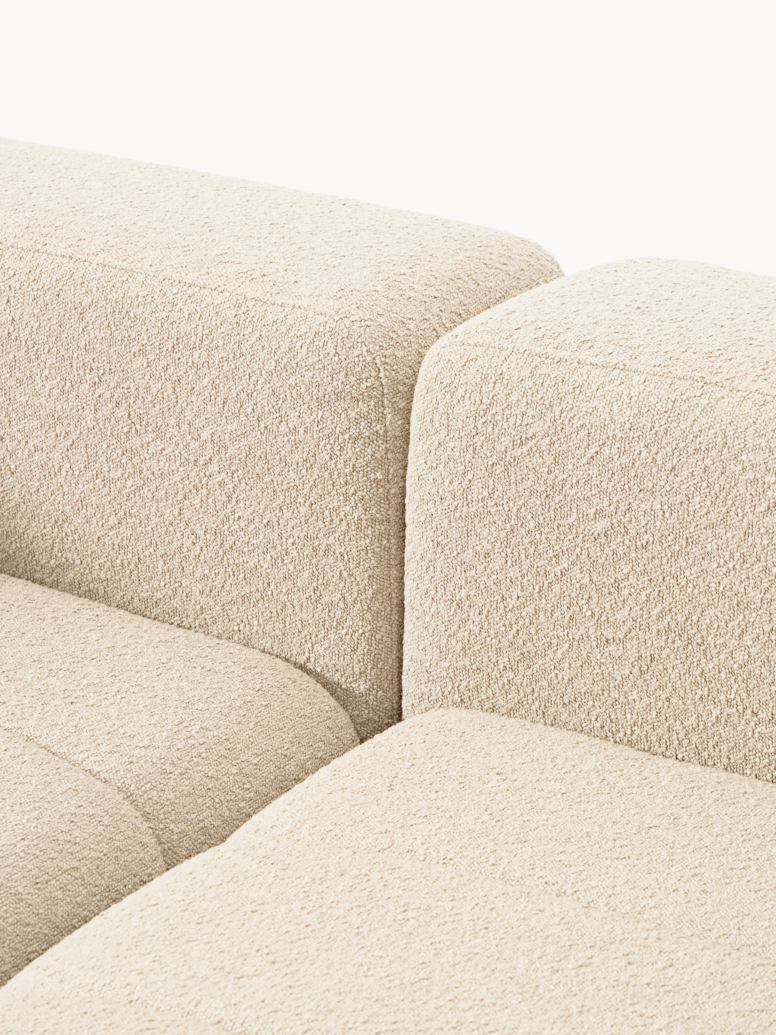 Lena Bouclé Modular Sofa (4-seater) with Ottoman (left/right)