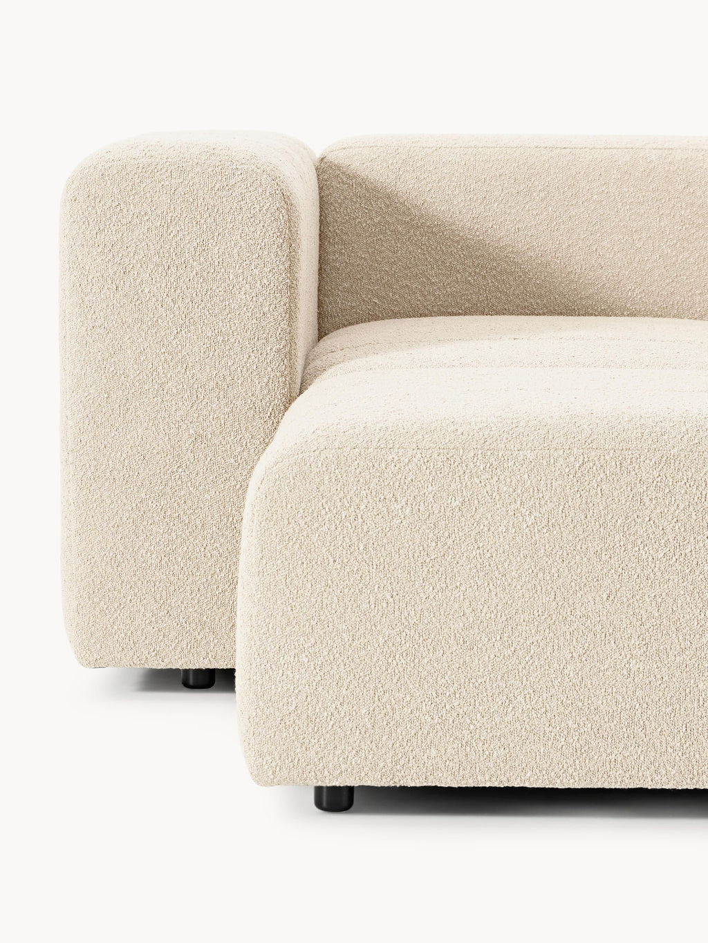 Lena Bouclé Modular Sofa (4-seater) with Ottoman (left/right)