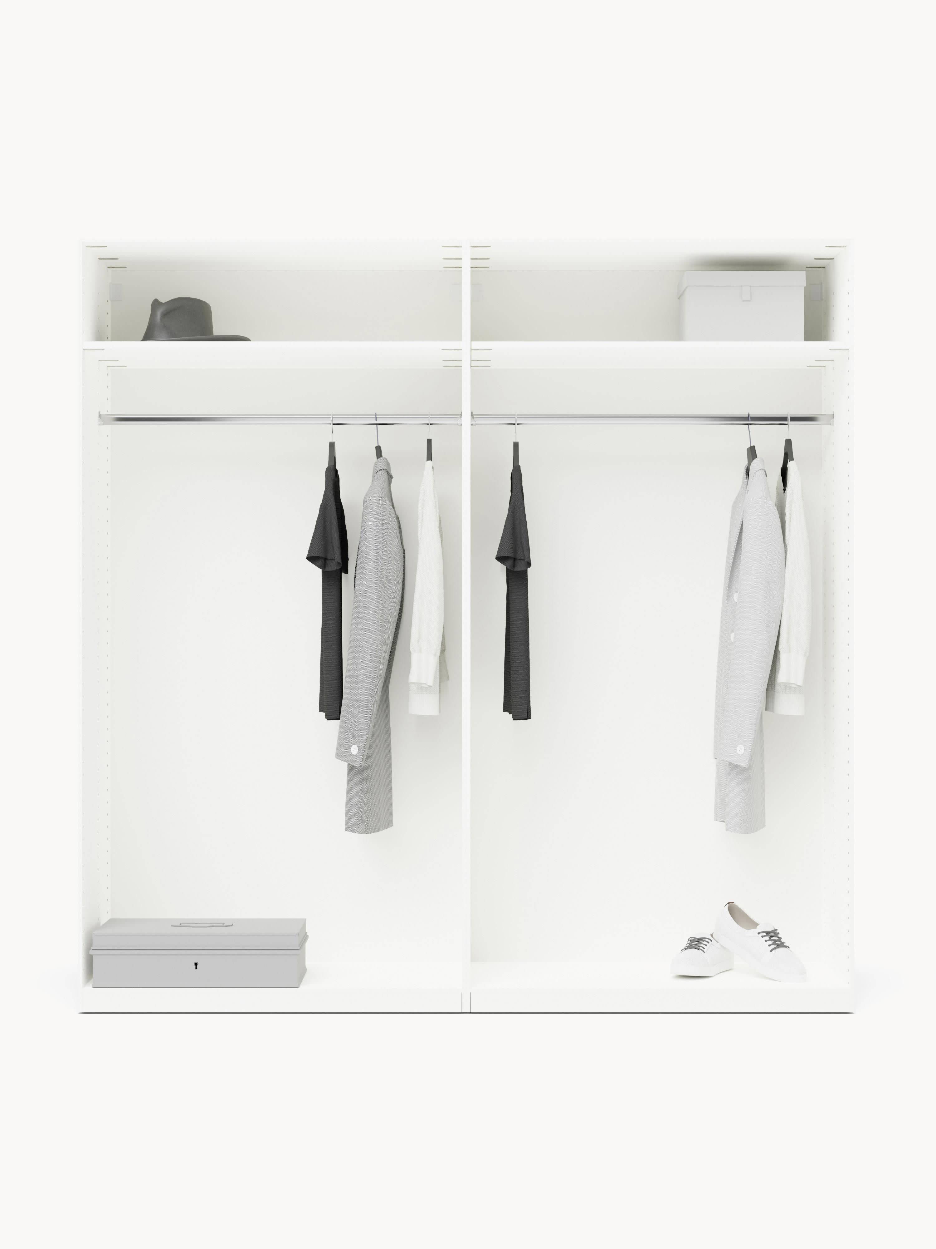 Simone Modular Revolving Door Wardrobe, 200 cm Wide, in various sizes