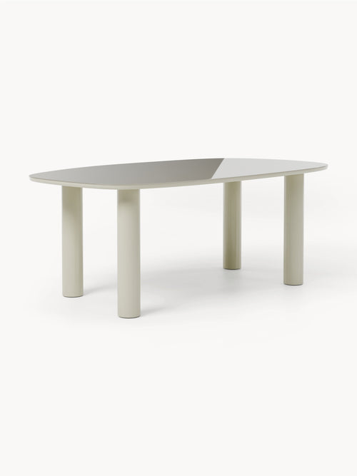 Gallery image 1 - Organic Dining Table Beni with Glass Top, 200 x 110 cm