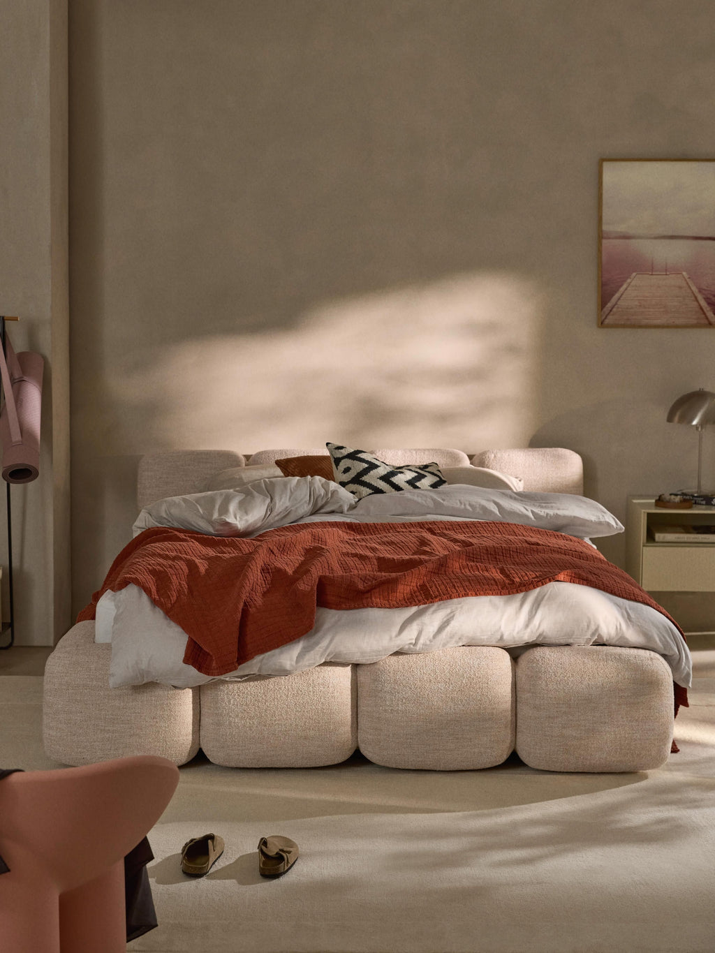 Tayla Upholstered Bouclé Bed